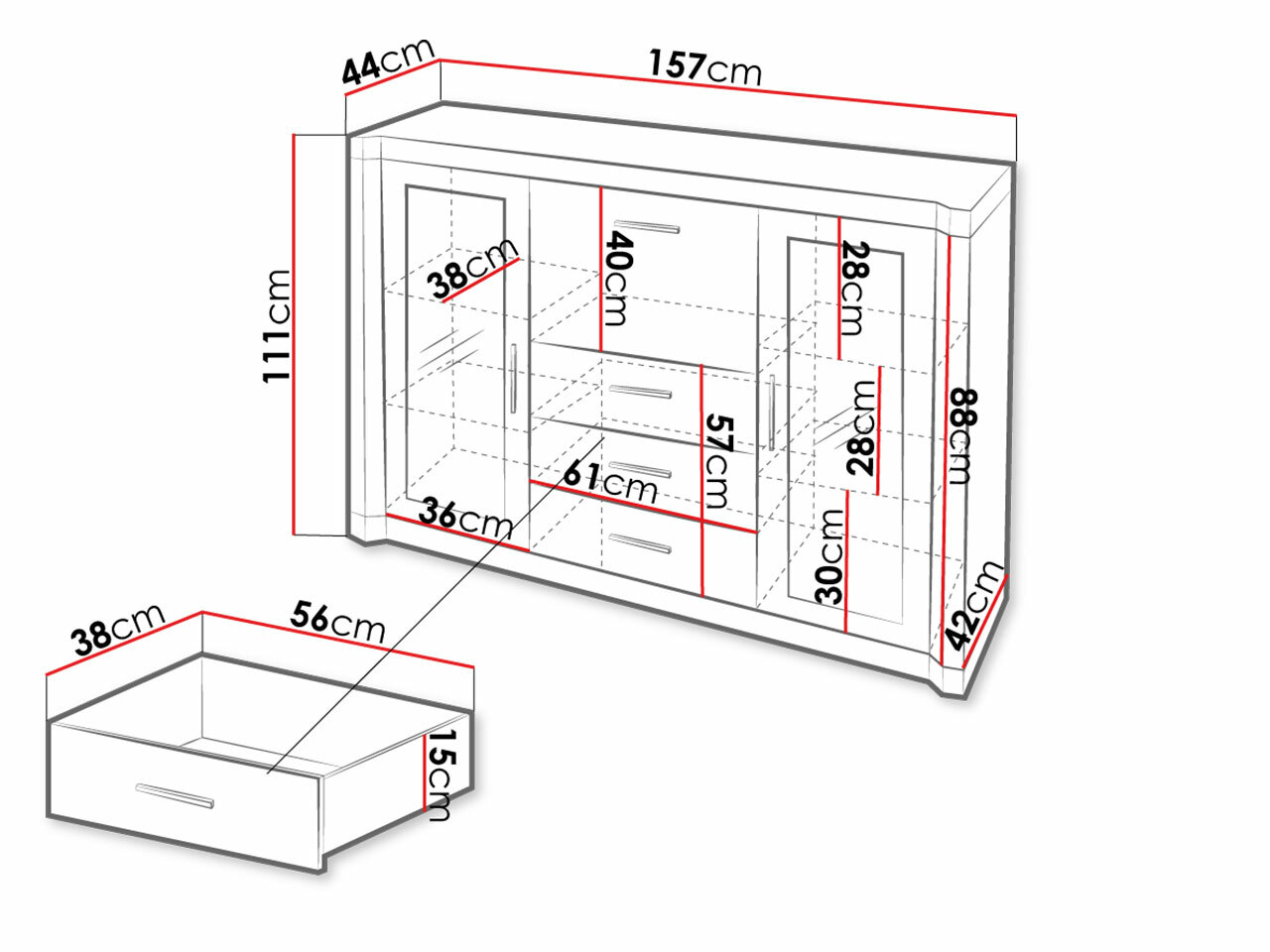 Komód Lorelie 106 (Triufel tölgy)