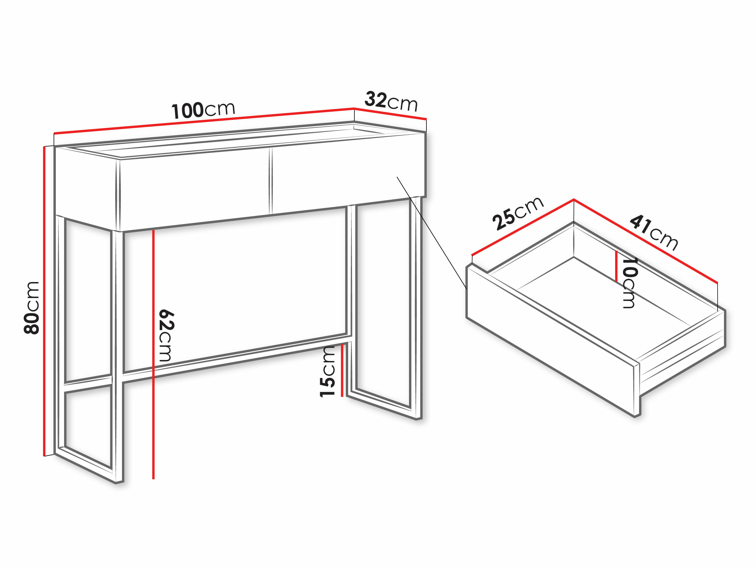 Konzolasztal Lunole 103 (Kasmír)