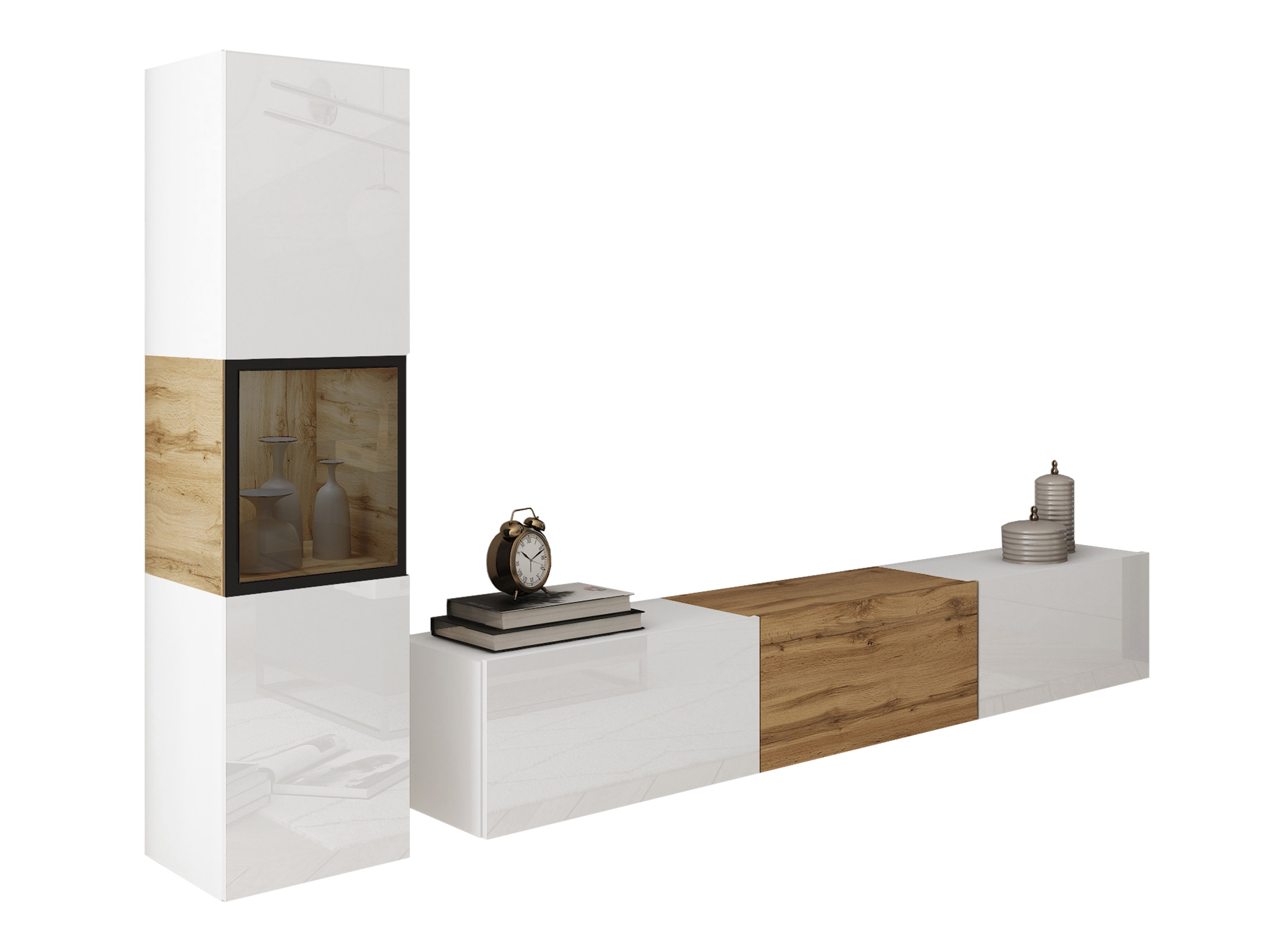 Nappali szett Sarasota 192 (Fehér + Wotan tölgy)