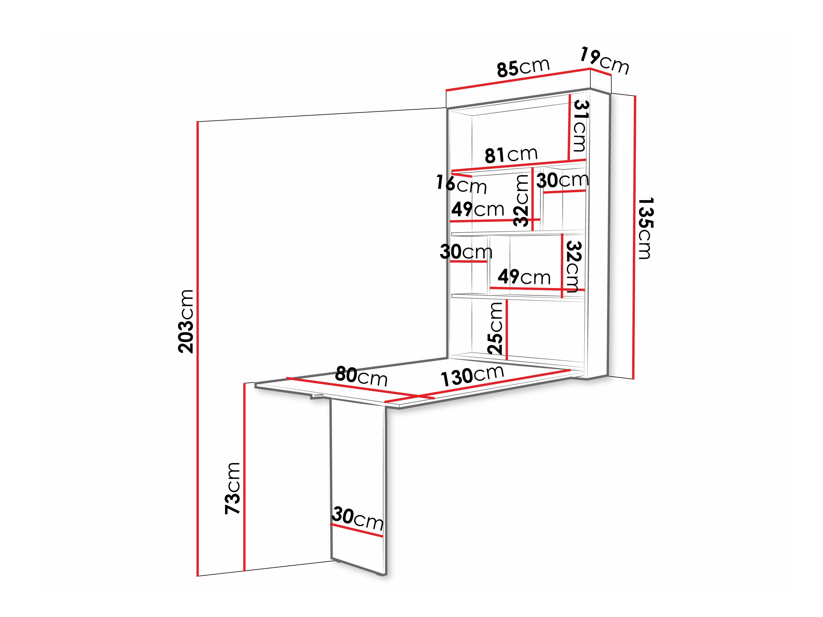 Összecsukható asztal Pinis III (Fekete + Wotan tölgy)