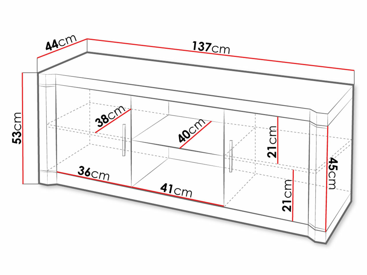TV-állvány Lorelie 111 (Triufel tölgy)