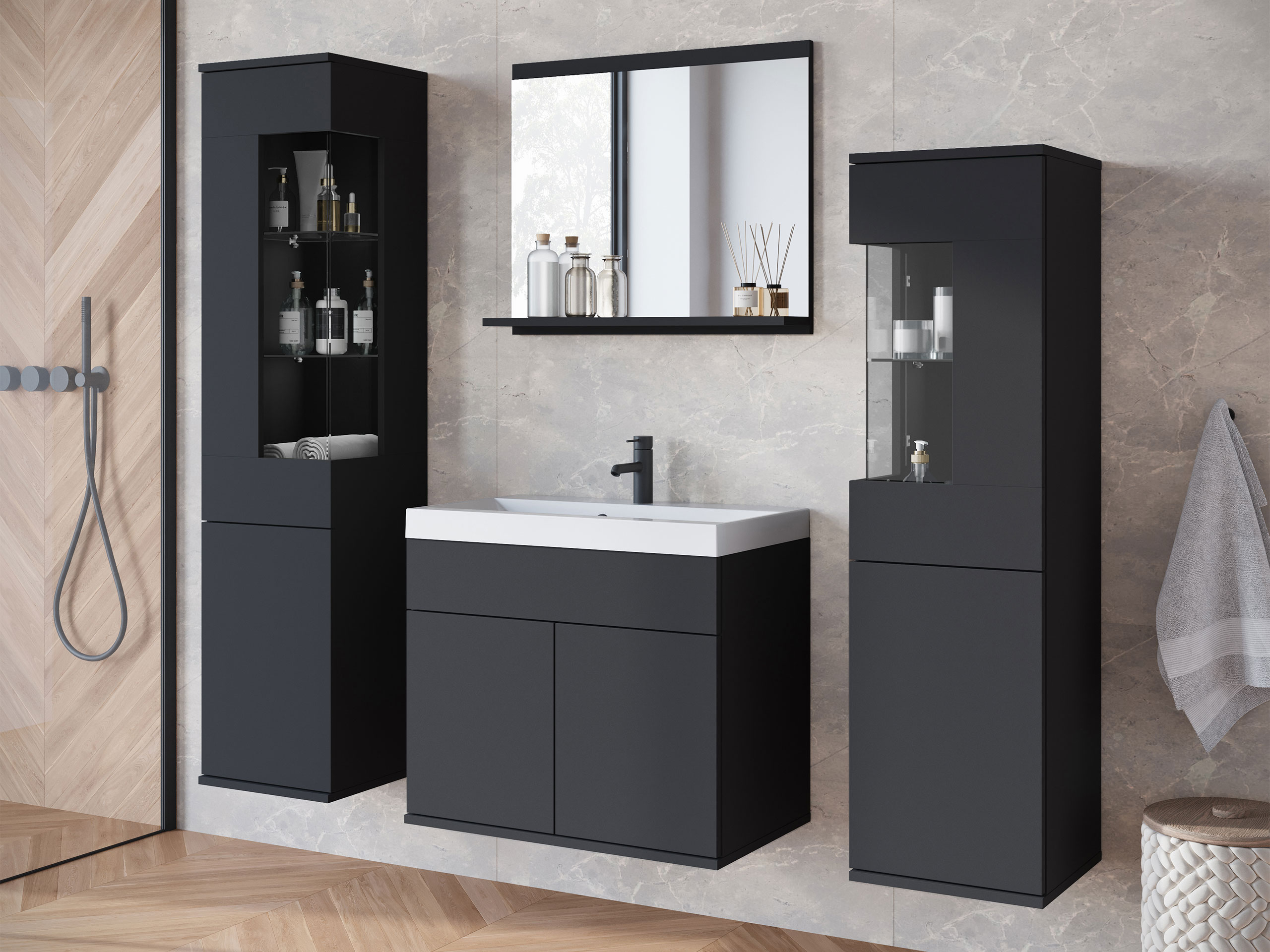 Fürdőszobai garnitúra Sarasota 194 (Grafit)