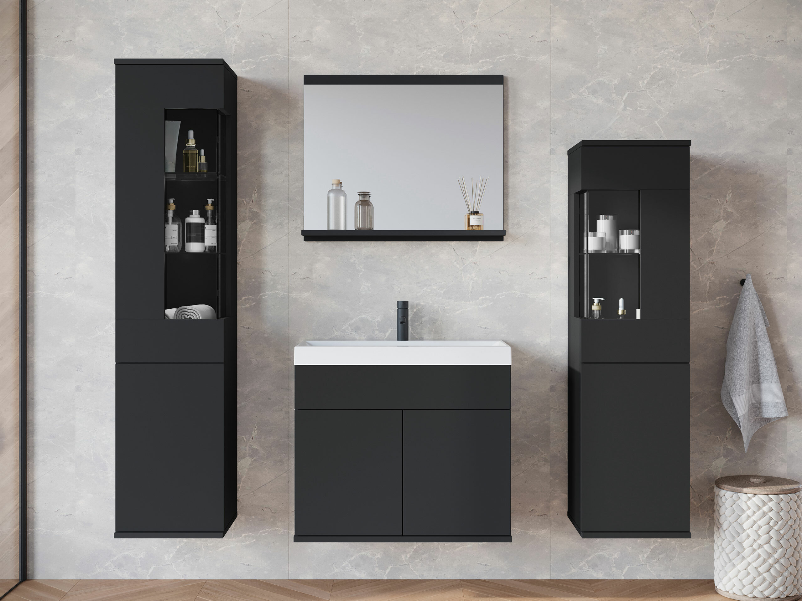 Fürdőszobai garnitúra Sarasota 194 (Grafit)