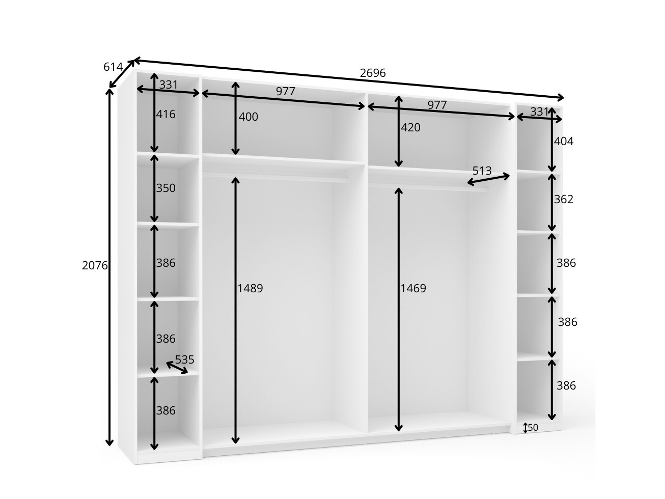 Gardróbszekrény Baytown 152 (Ezüst)