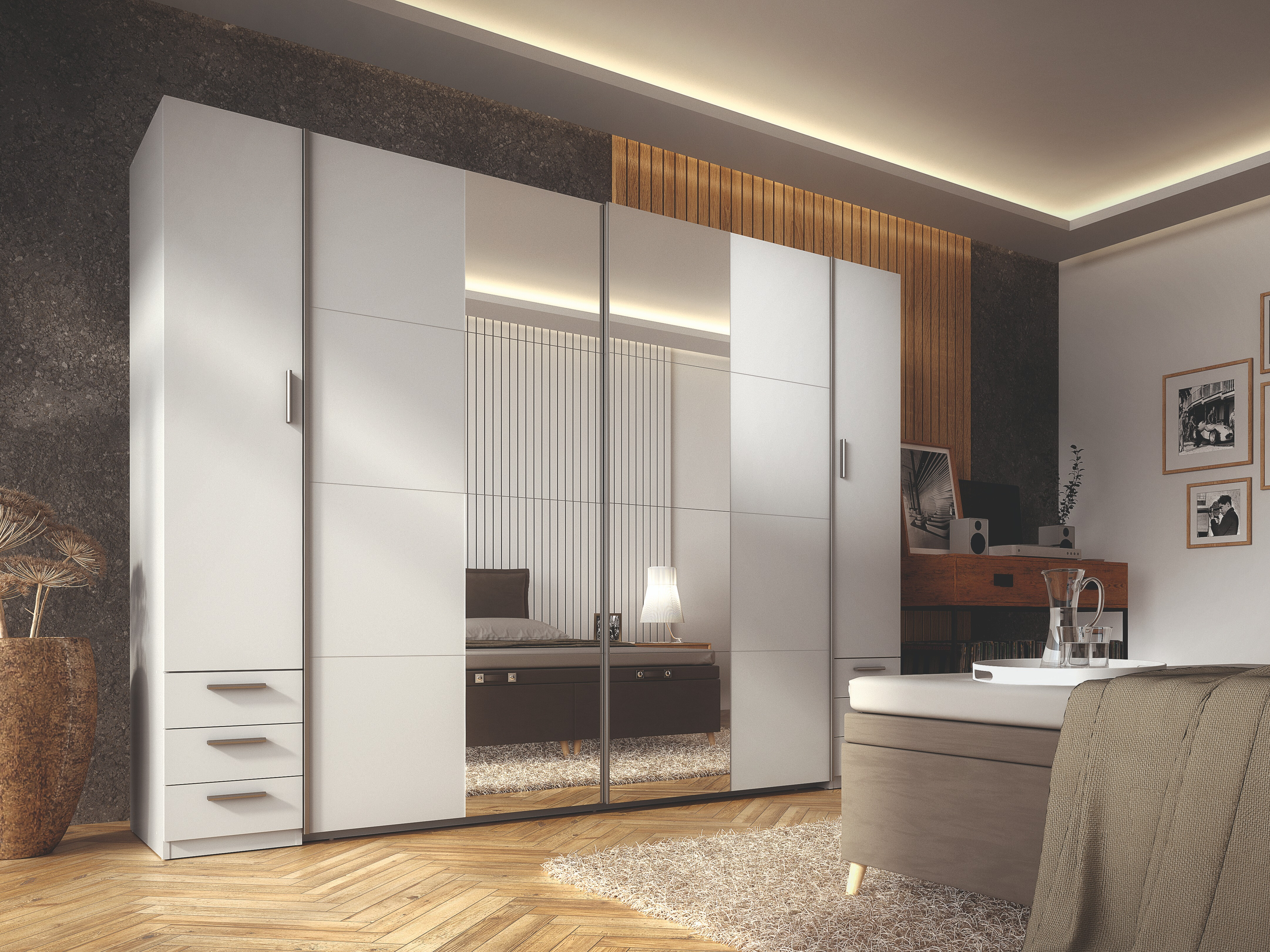 Gardróbszekrény Baytown 153 (Ezüst)