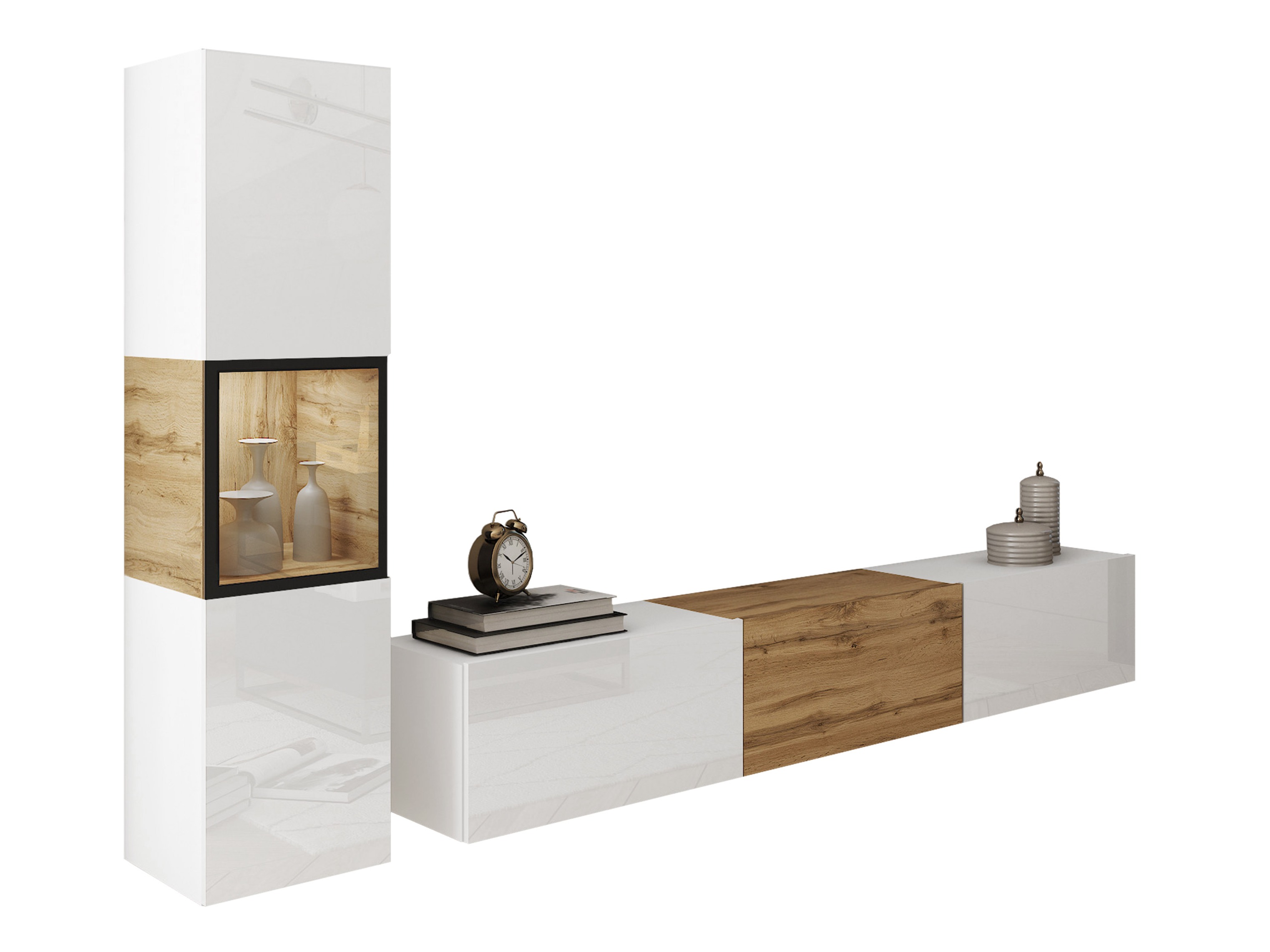 Nappali szett Sarasota 192 (Fehér + Wotan tölgy)