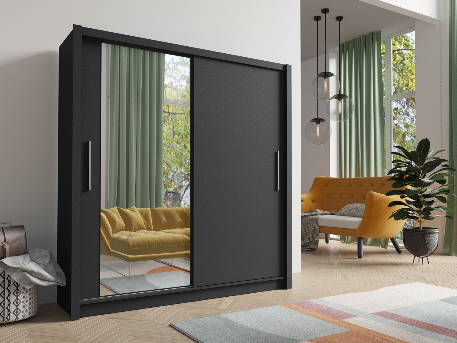 Gardróbszekrény Baytown 156 (Grafit)