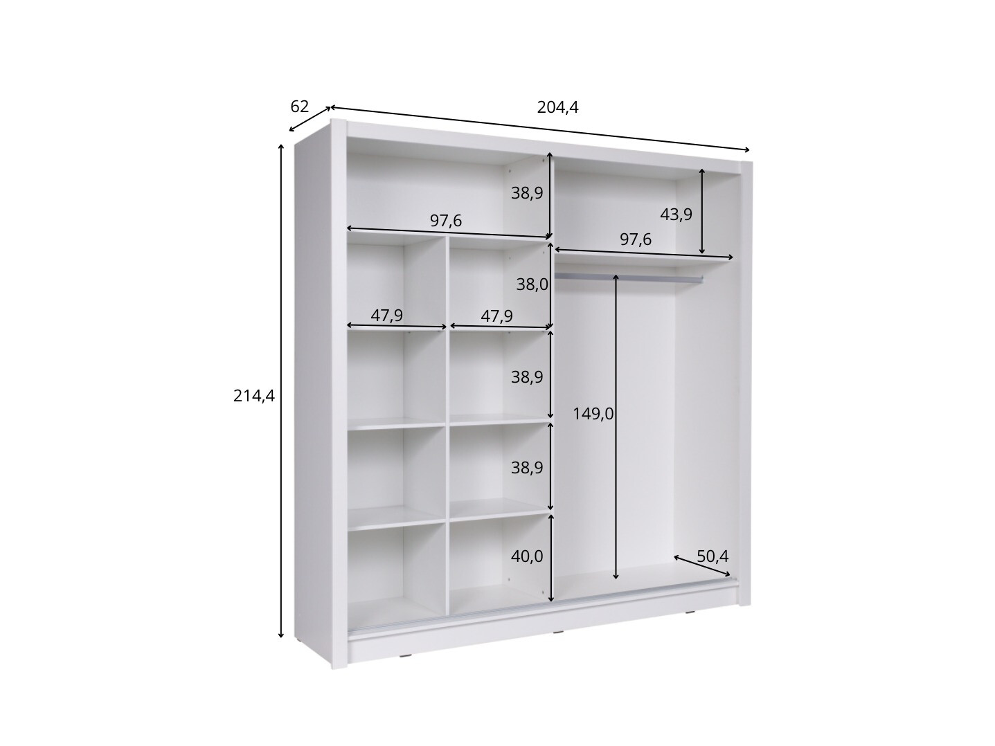 Gardróbszekrény Baytown 156 (Grafit)