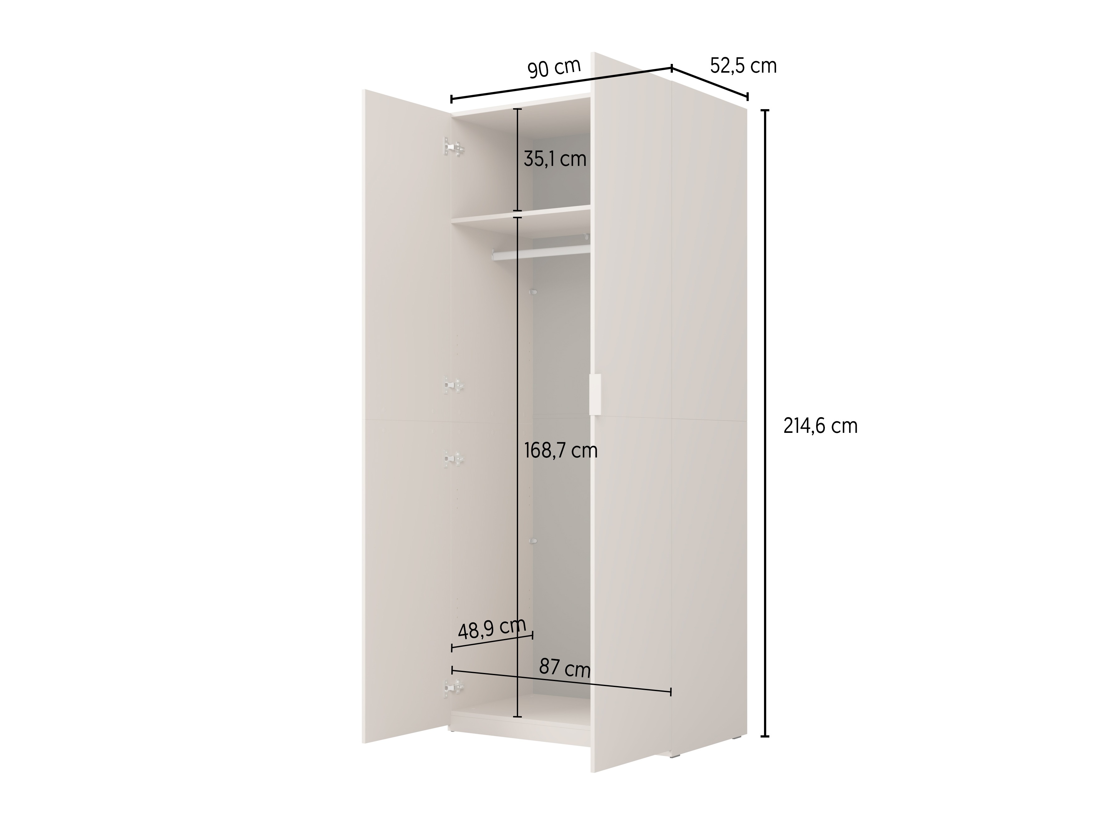 Gardróbszekrény Austin 387 (Kasmír)