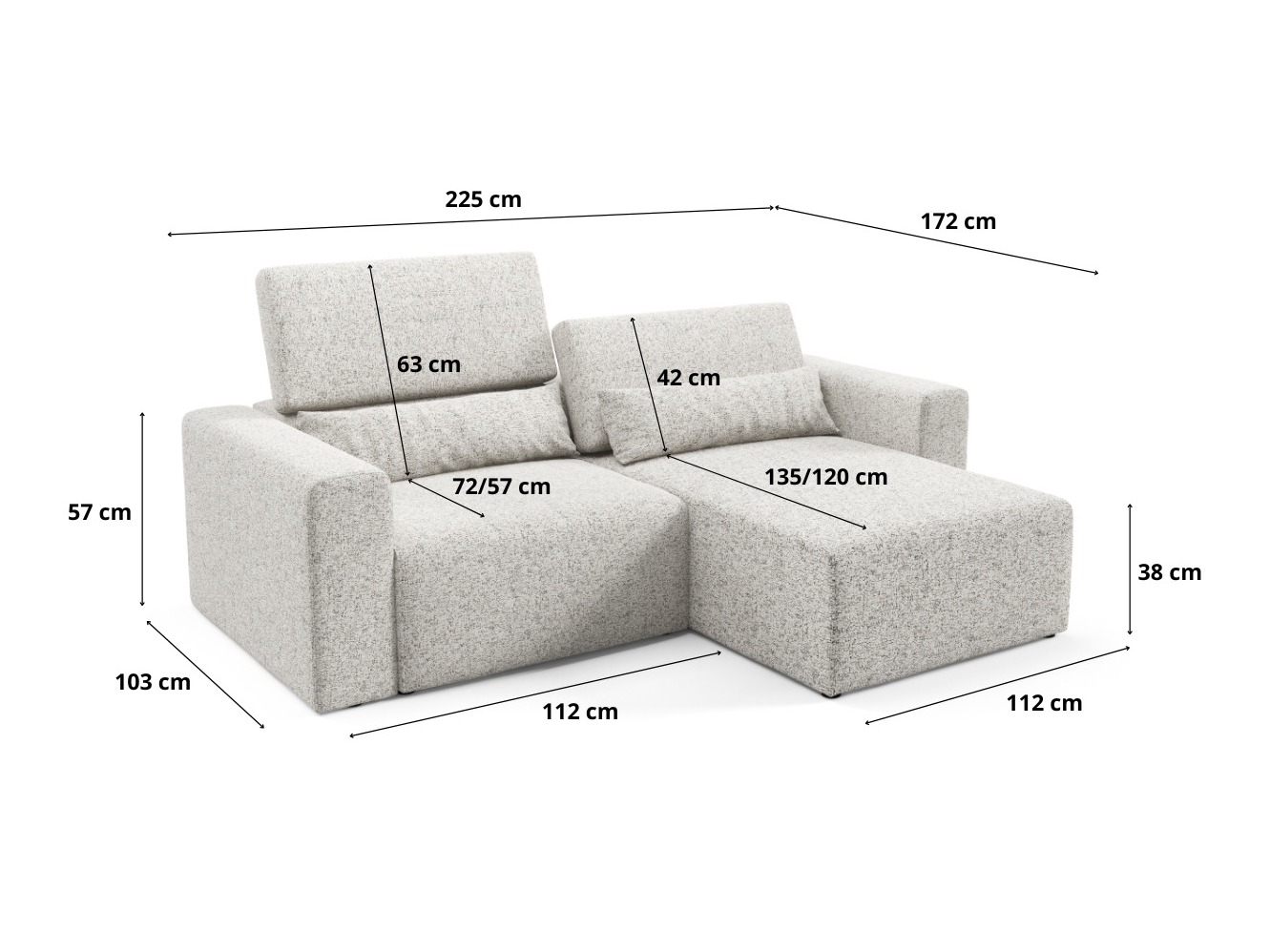 Moduláris sarokkanapé Virorle 105 (Puente 06)