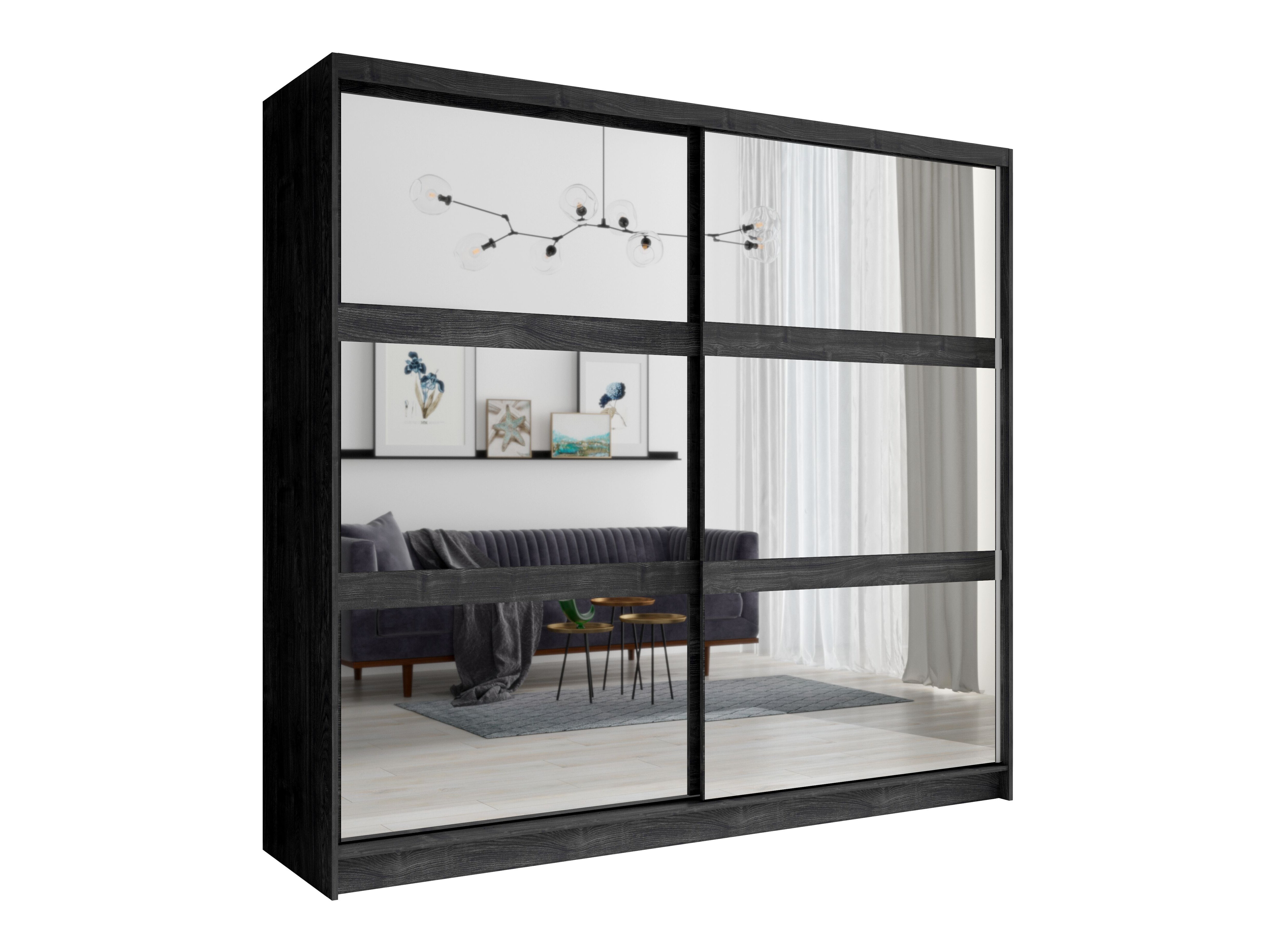 Gardróbszekrény Fivnola 101 (Fekete)