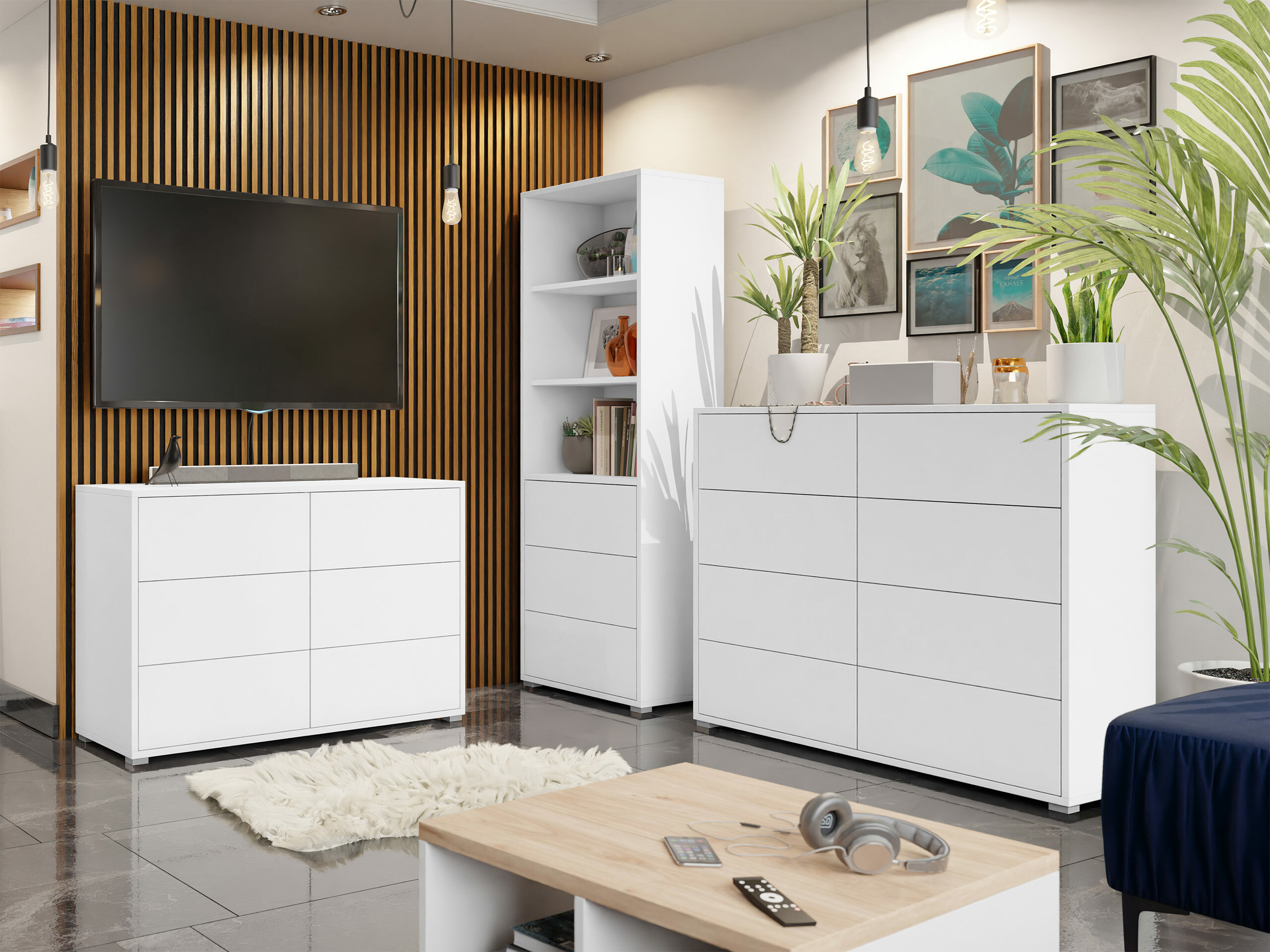 Könyvespolc Comfivo Tutela (Fehér)