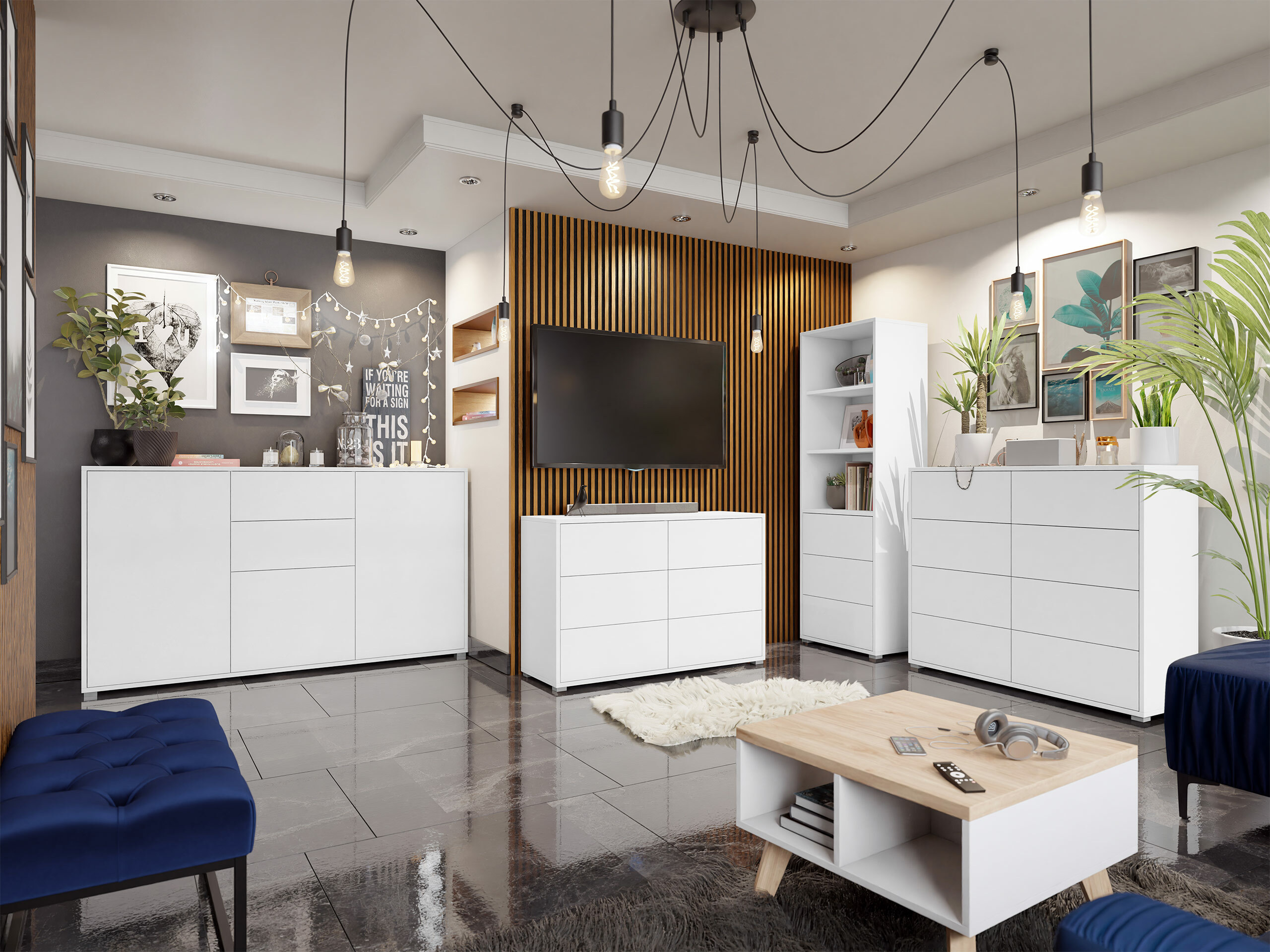 Nappali szett Comfivo Fersoe 108 (Fehér)