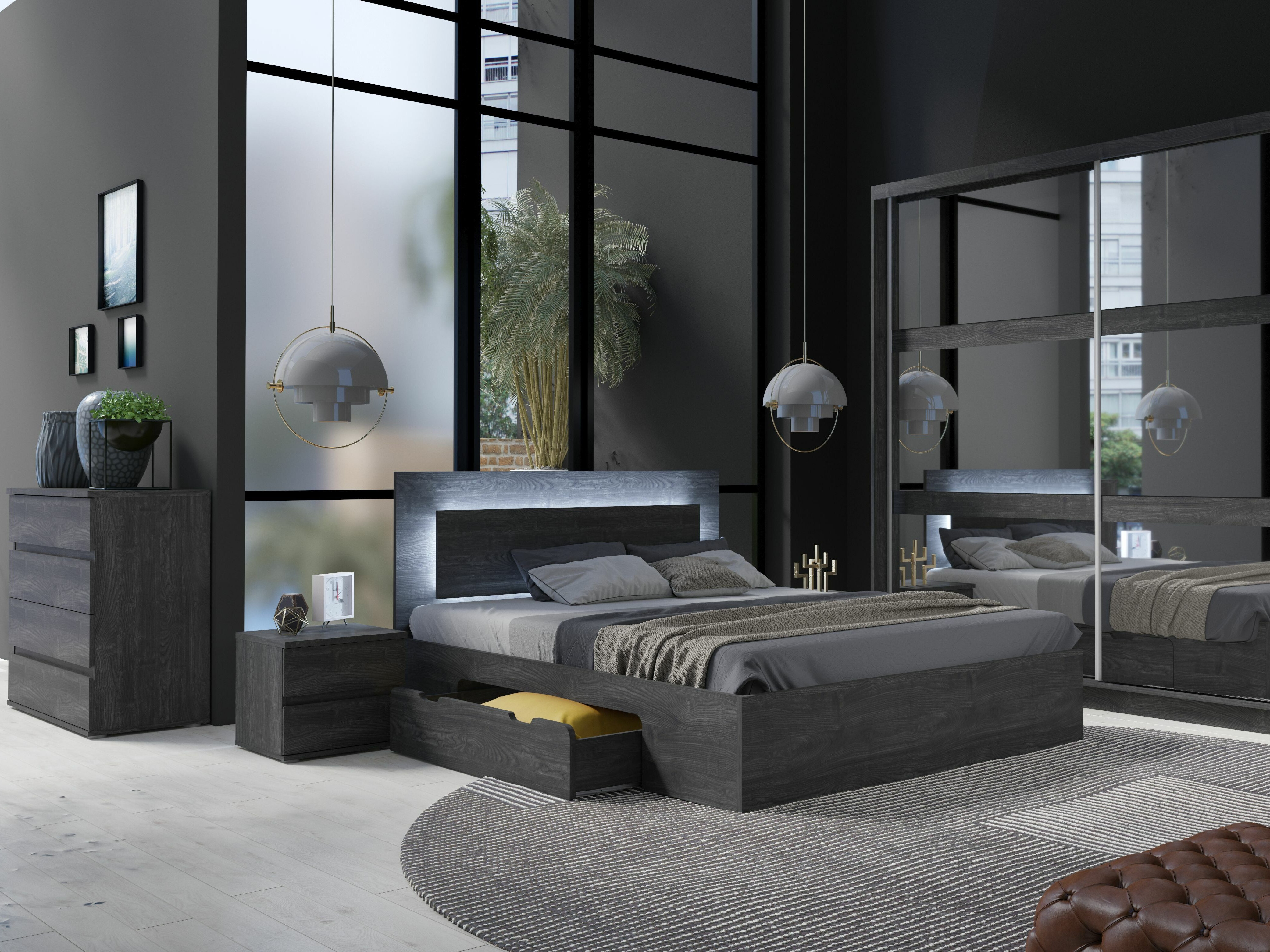 Komód Fivnola 100 (Fekete hamu)