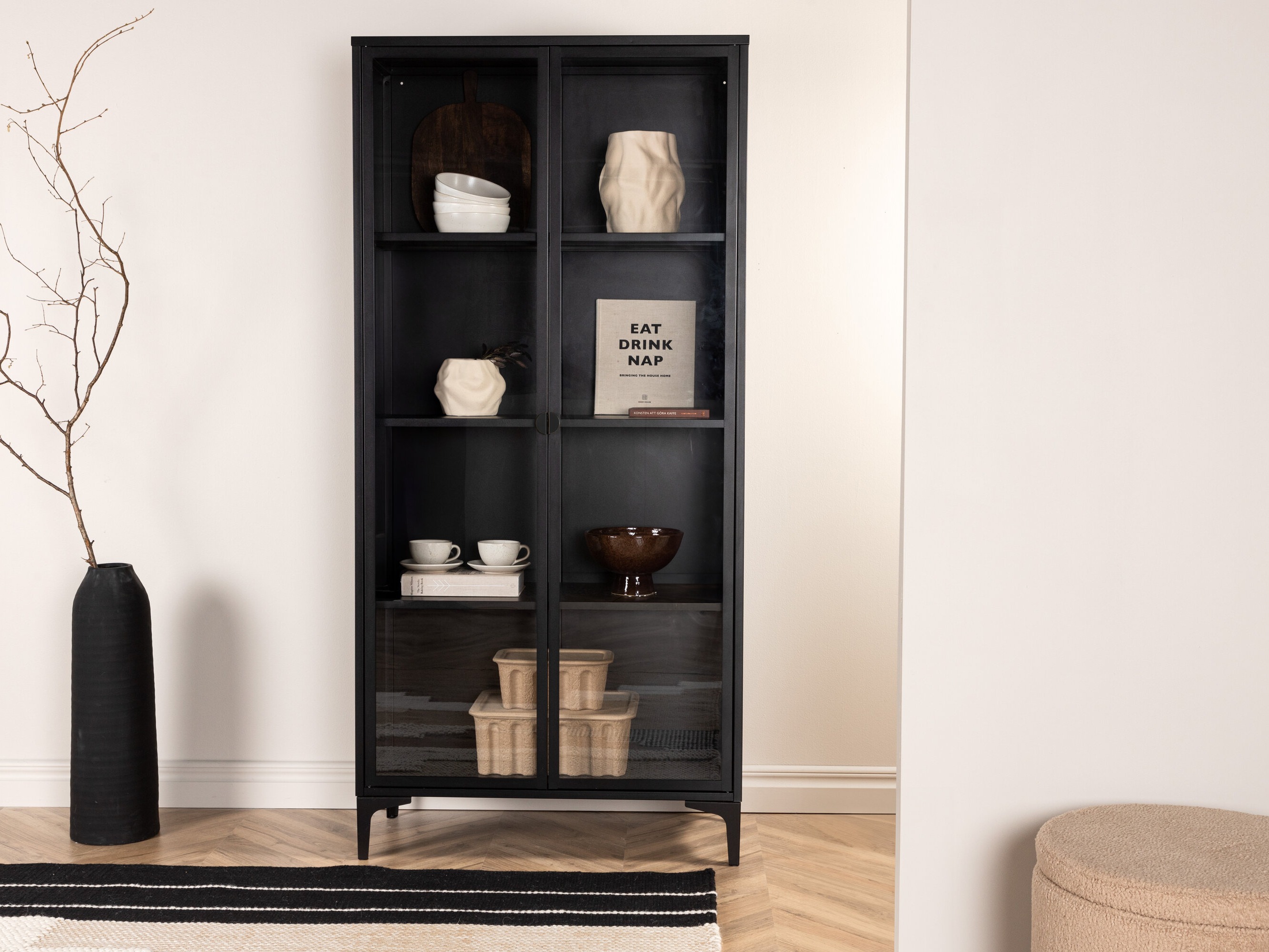 Könyvespolc Romcamu 103 (Fekete)