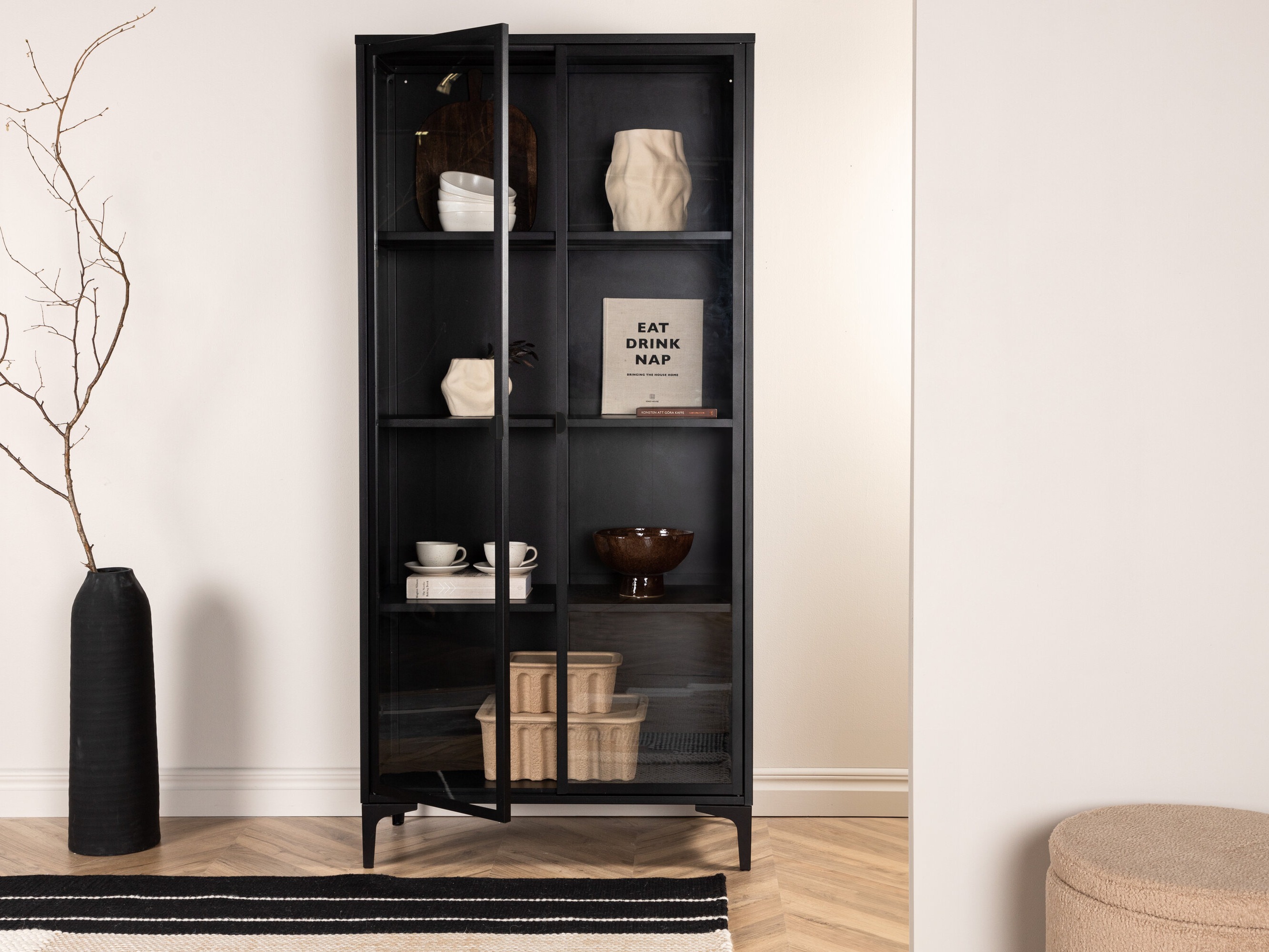 Könyvespolc Romcamu 103 (Fekete)