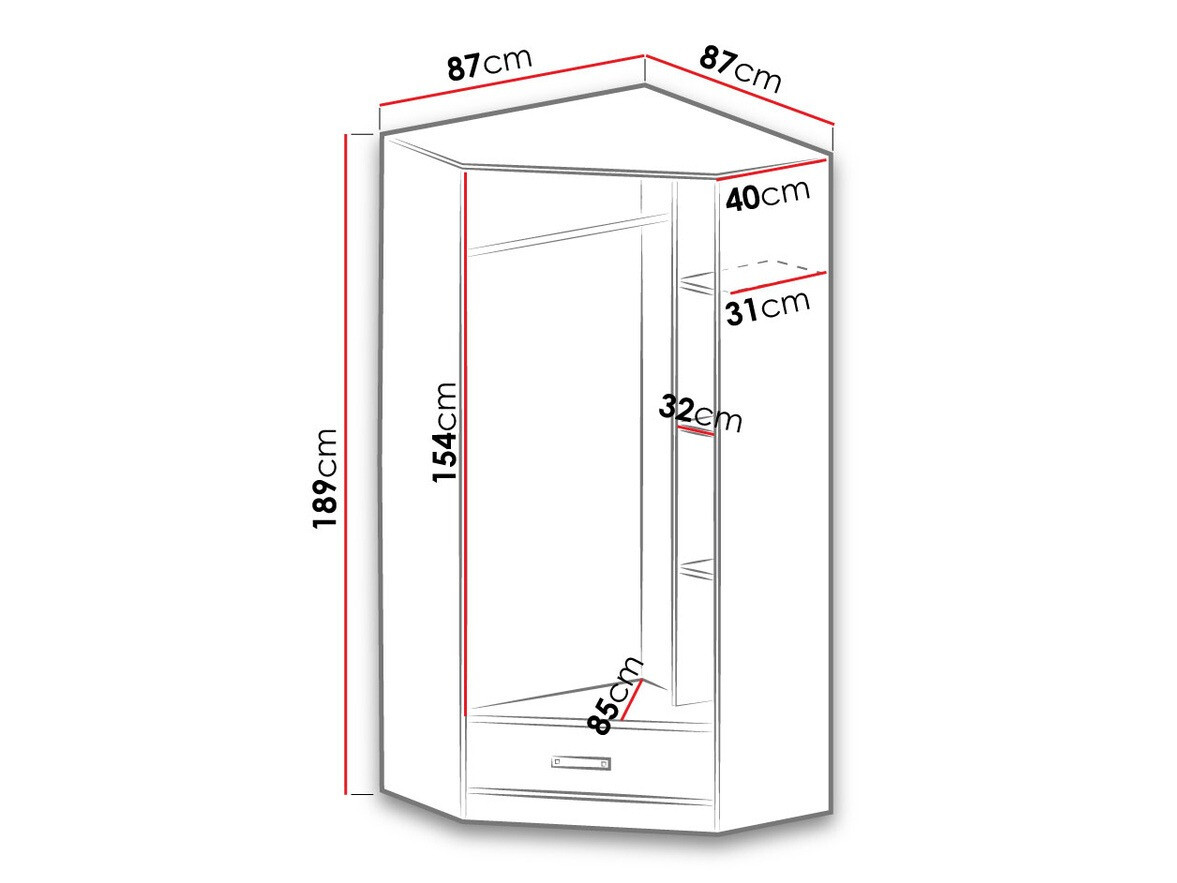 Sarokszekrény SH10678