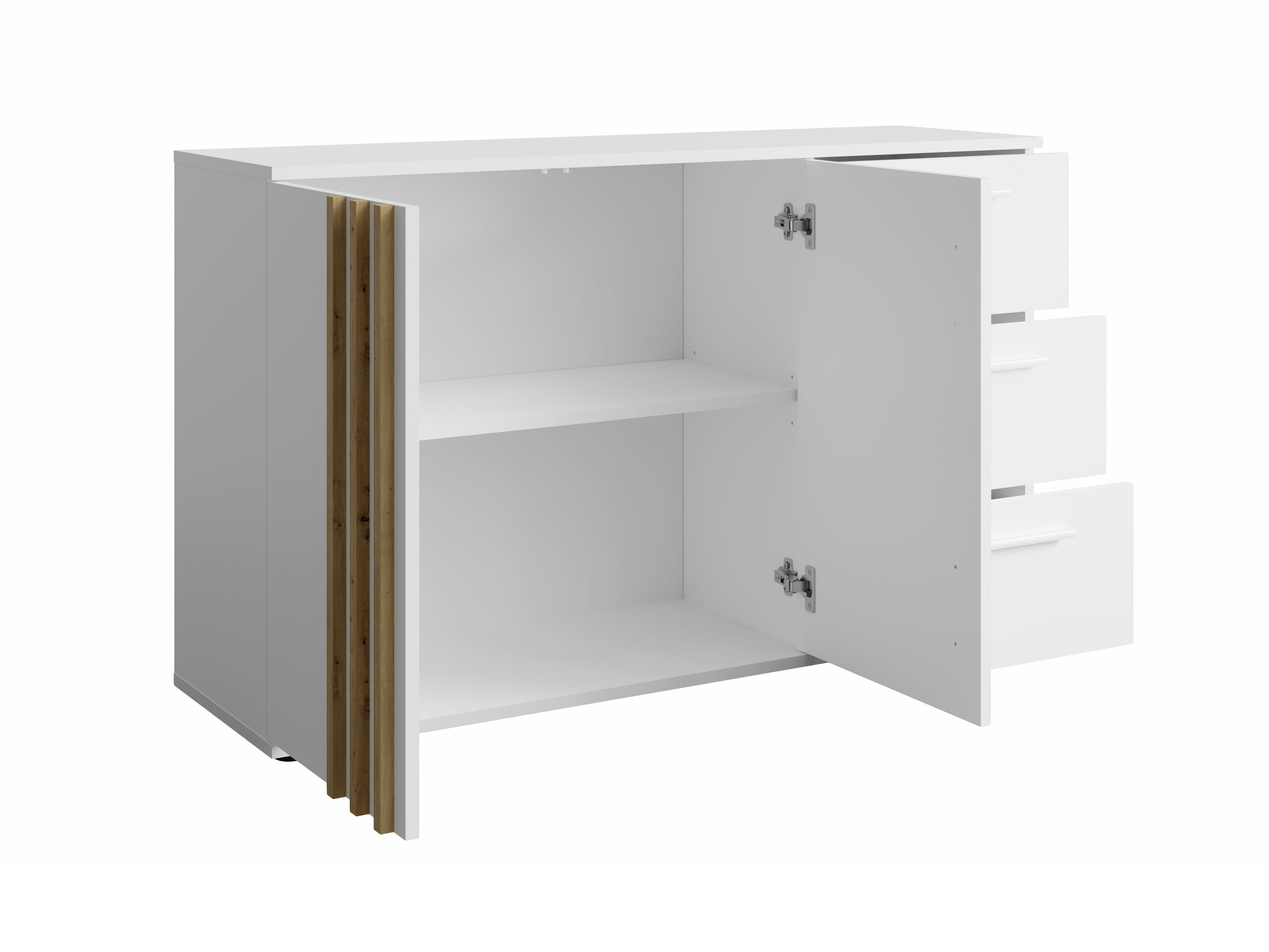 Komód Baytown 160 (Fehér + Artisan tölgy)