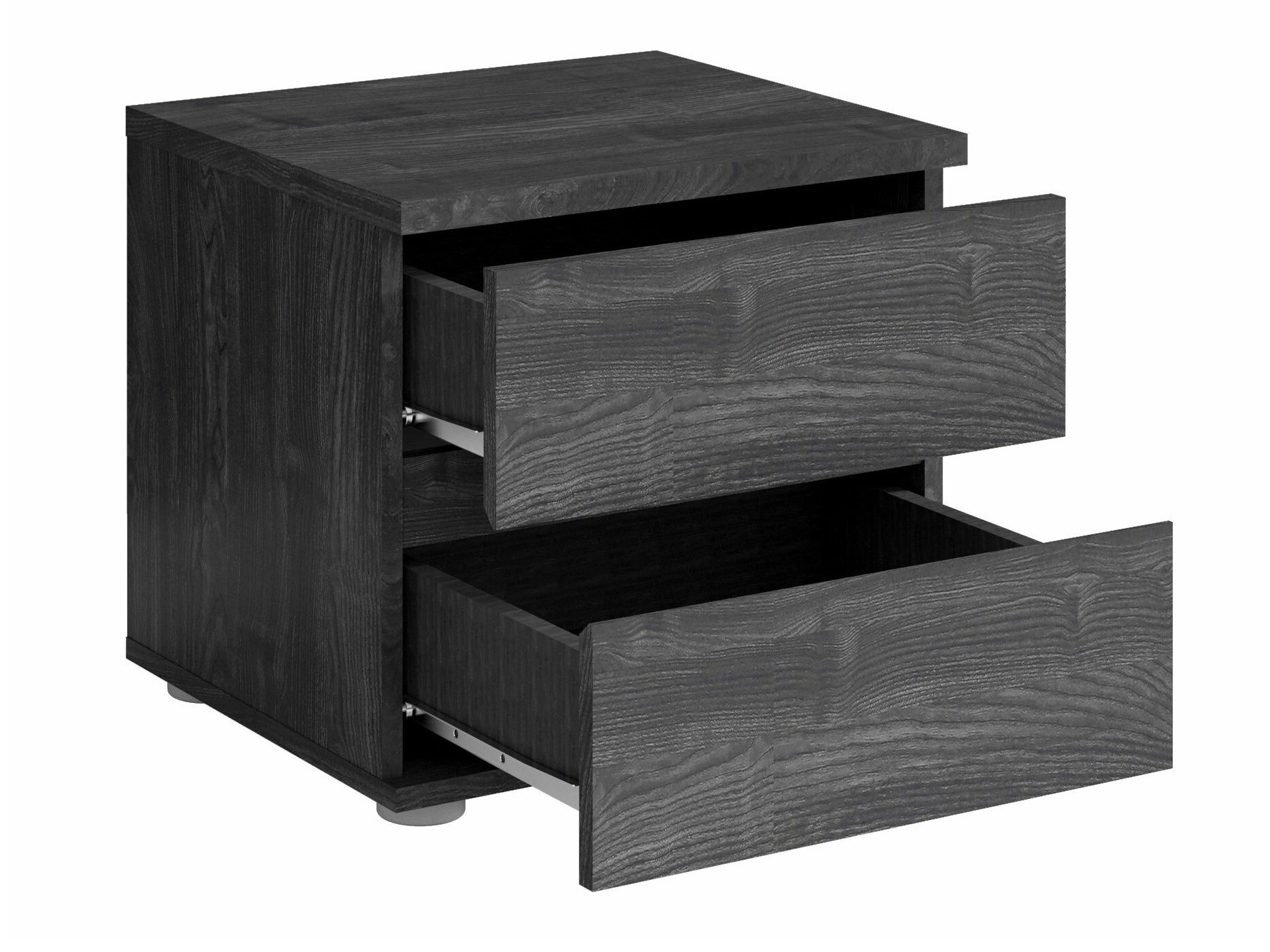 Éjjeliszekrény szett Fivnola 102 (Fekete hamu)