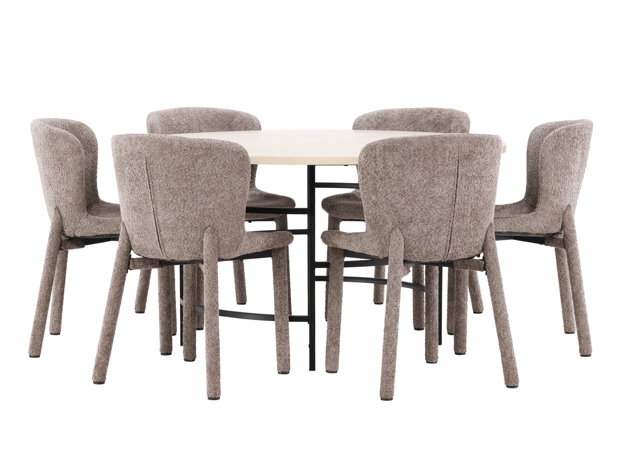 Étkezőgarnitúra Dallas 4987 (Világosbarna + Fekete)