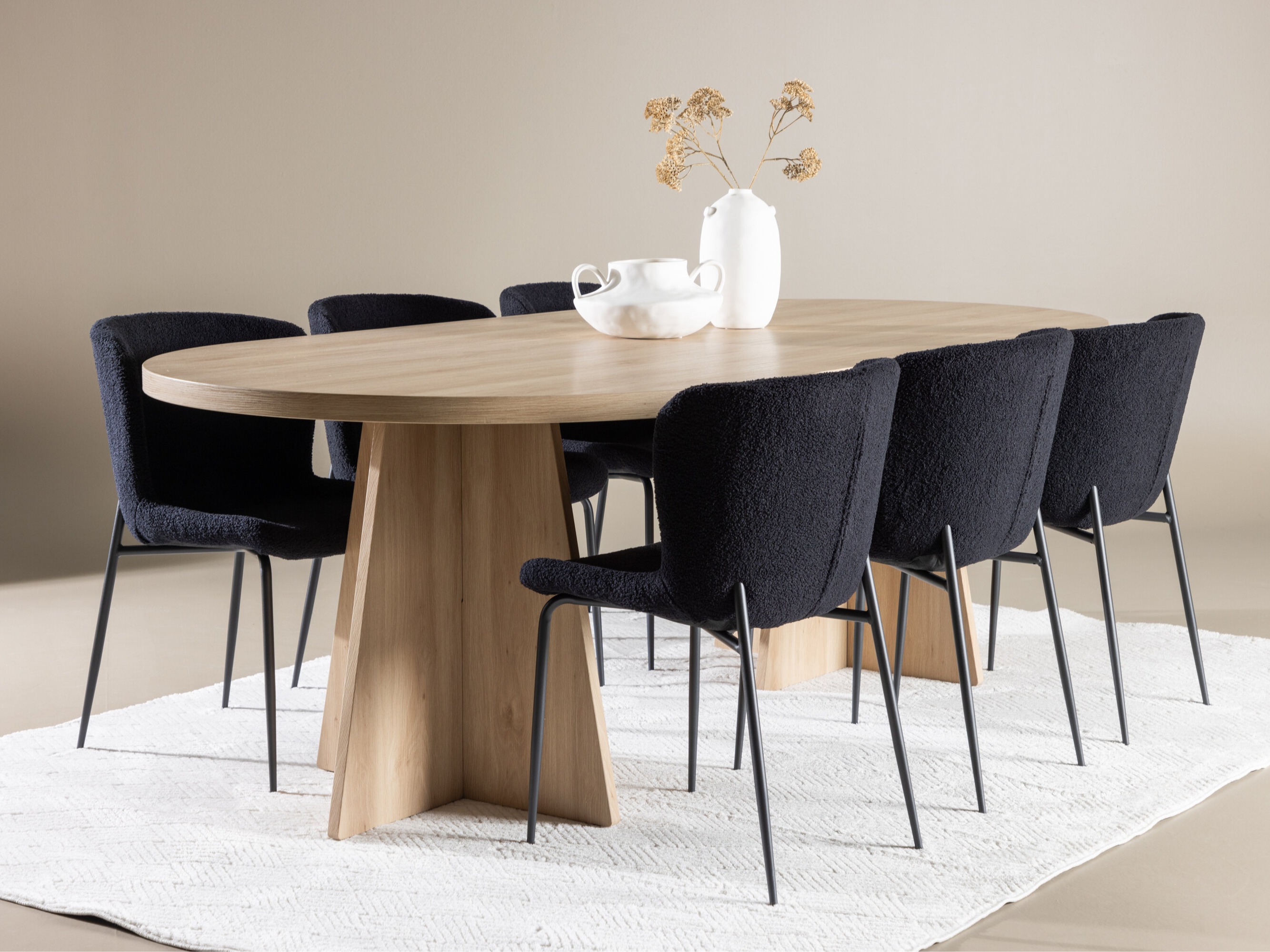 Étkezőgarnitúra Dallas 4990 (Fekete)