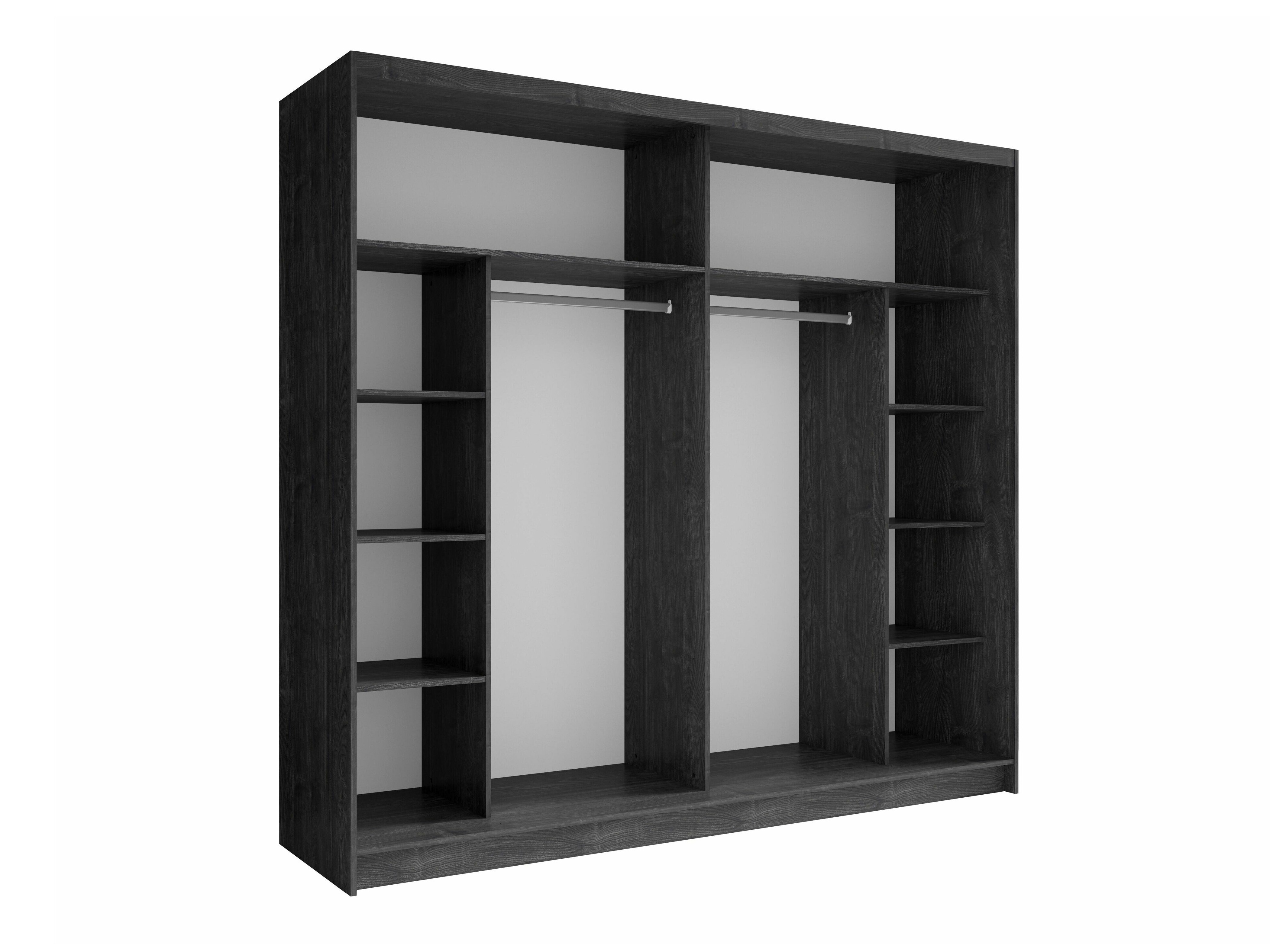 Gardróbszekrény Fivnola 101 (Fekete)