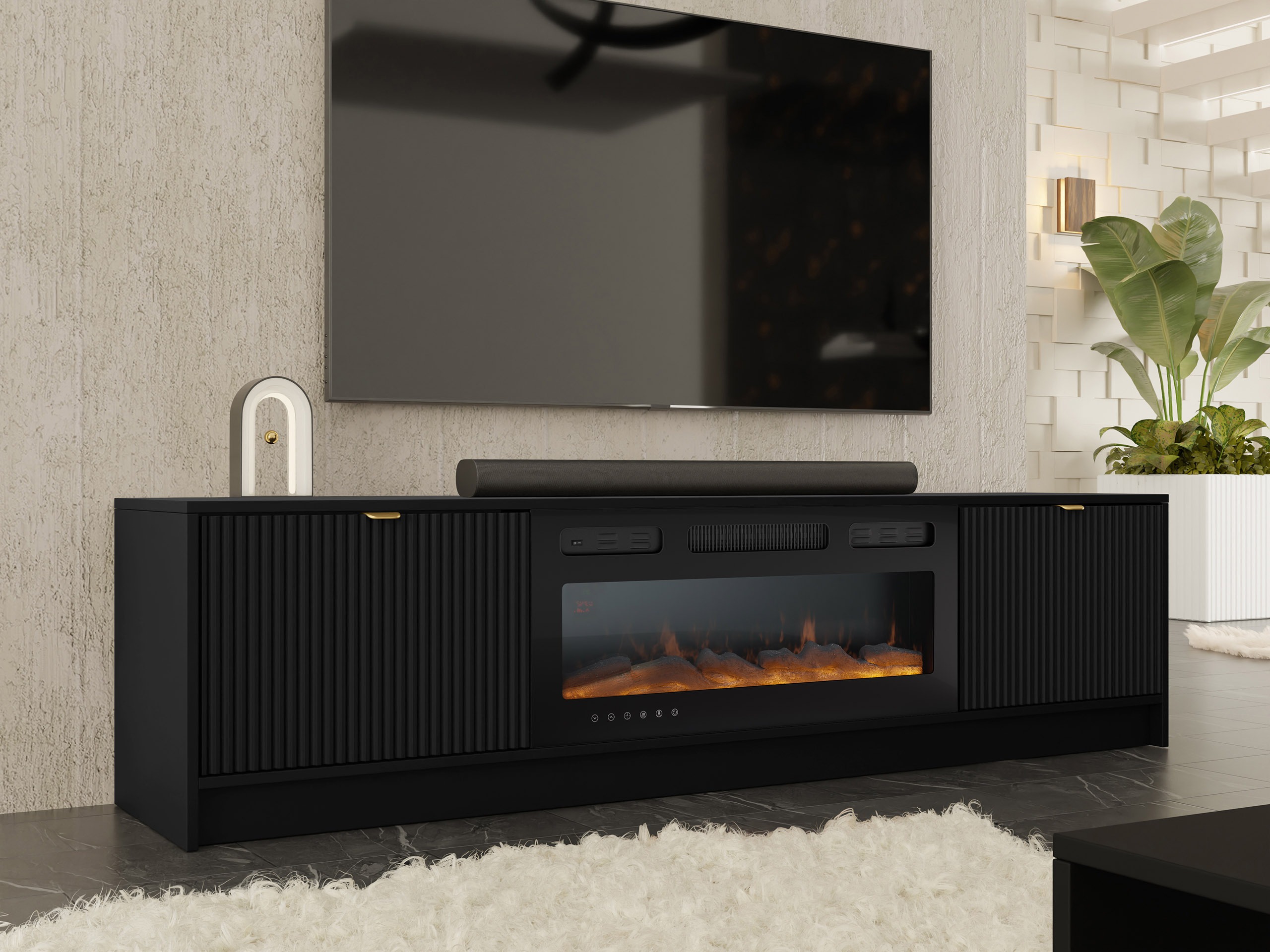 TV-állvány Comfivo Larmire 109 (Fekete)