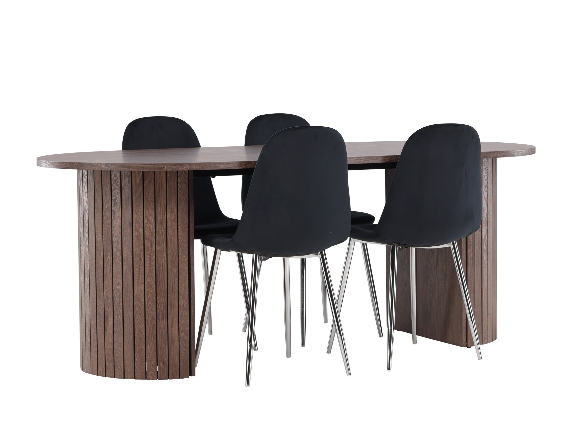 Étkezőgarnitúra Dallas 4995 (Fekete + Ezüst)