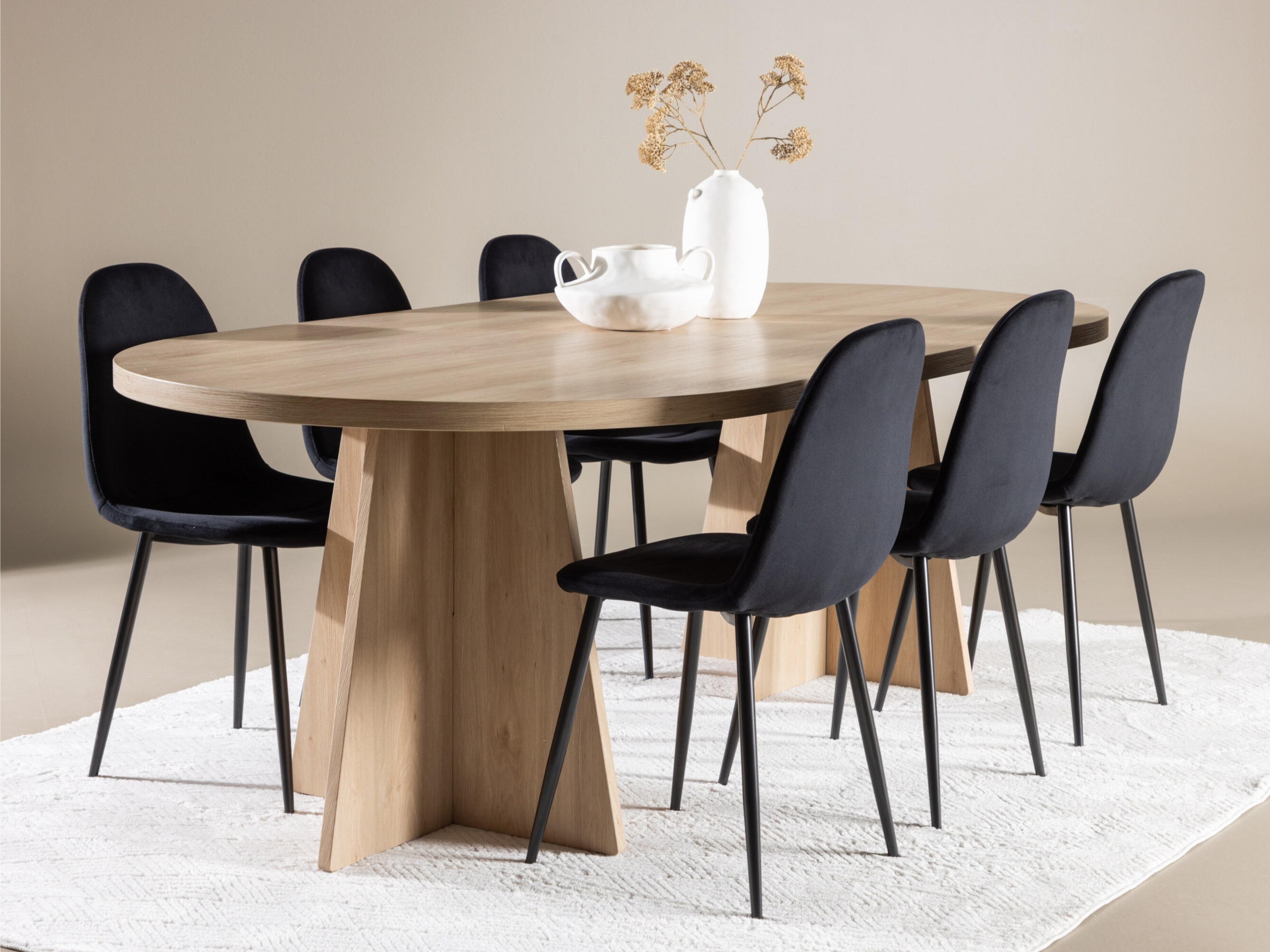 Étkezőgarnitúra Dallas 4998 (Fekete)