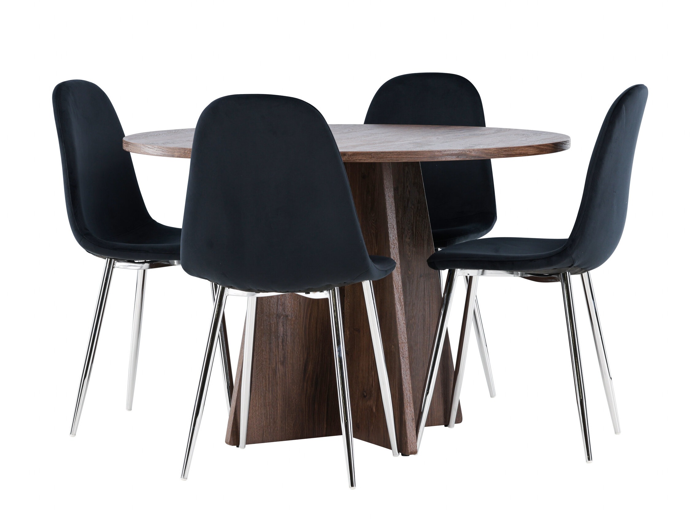 Étkezőgarnitúra Dallas 5009 (Fekete + Ezüst)