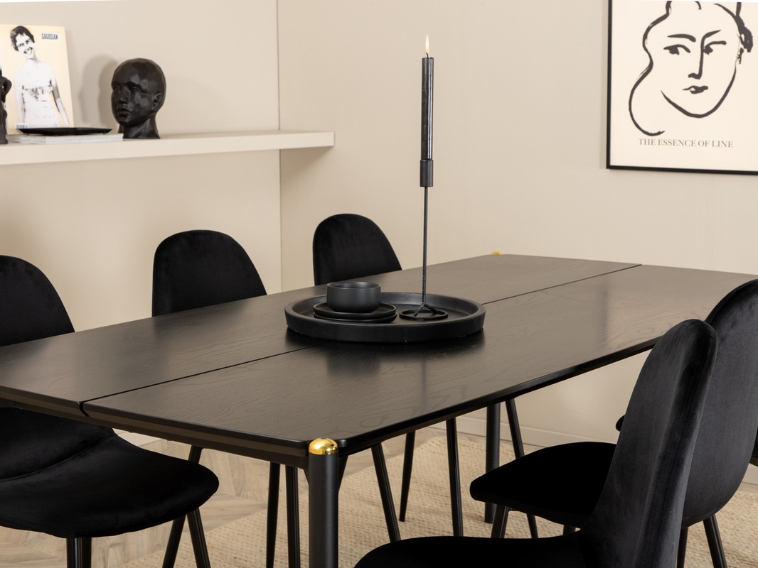 Étkezőgarnitúra Dallas 5016 (Fekete)