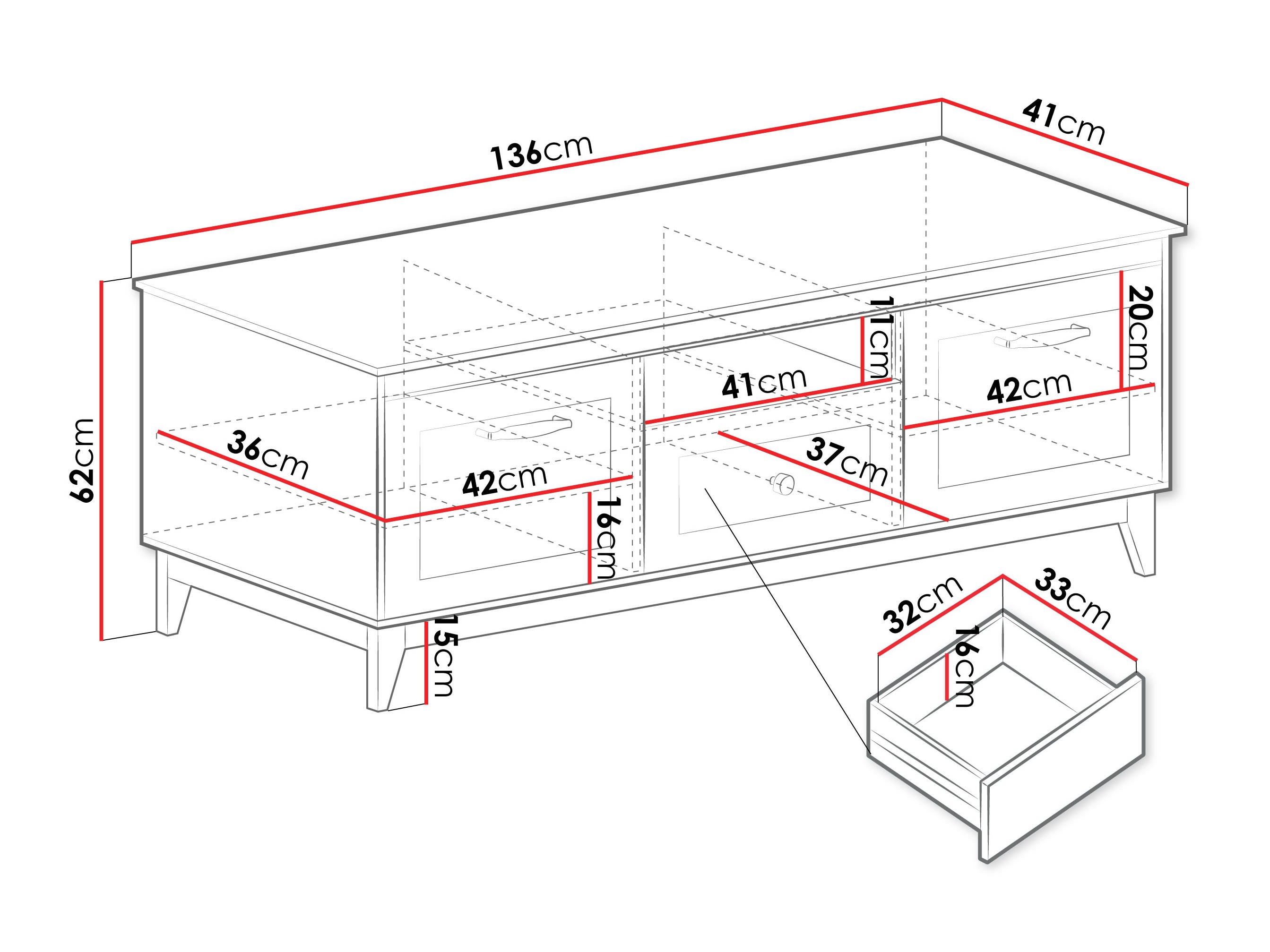 TV-állvány Sonfera 107