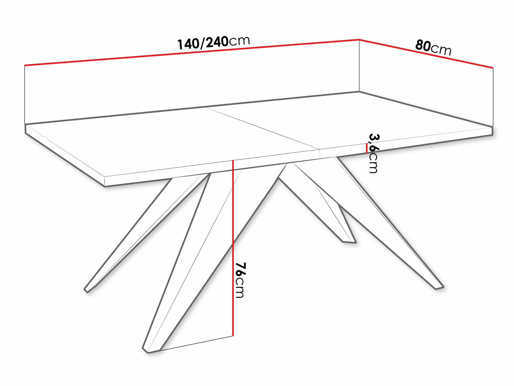 Asztal SH10717 sérült csomagolással