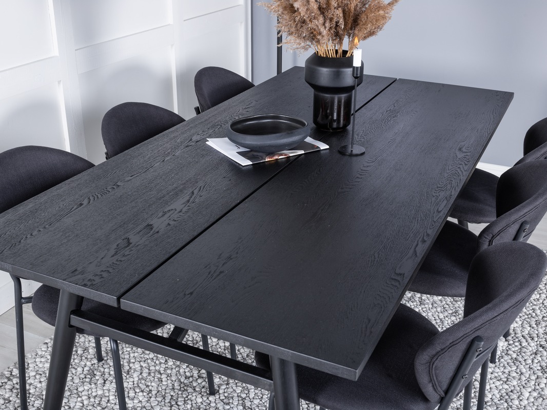 Étkezőgarnitúra Dallas 5025 (Fekete)