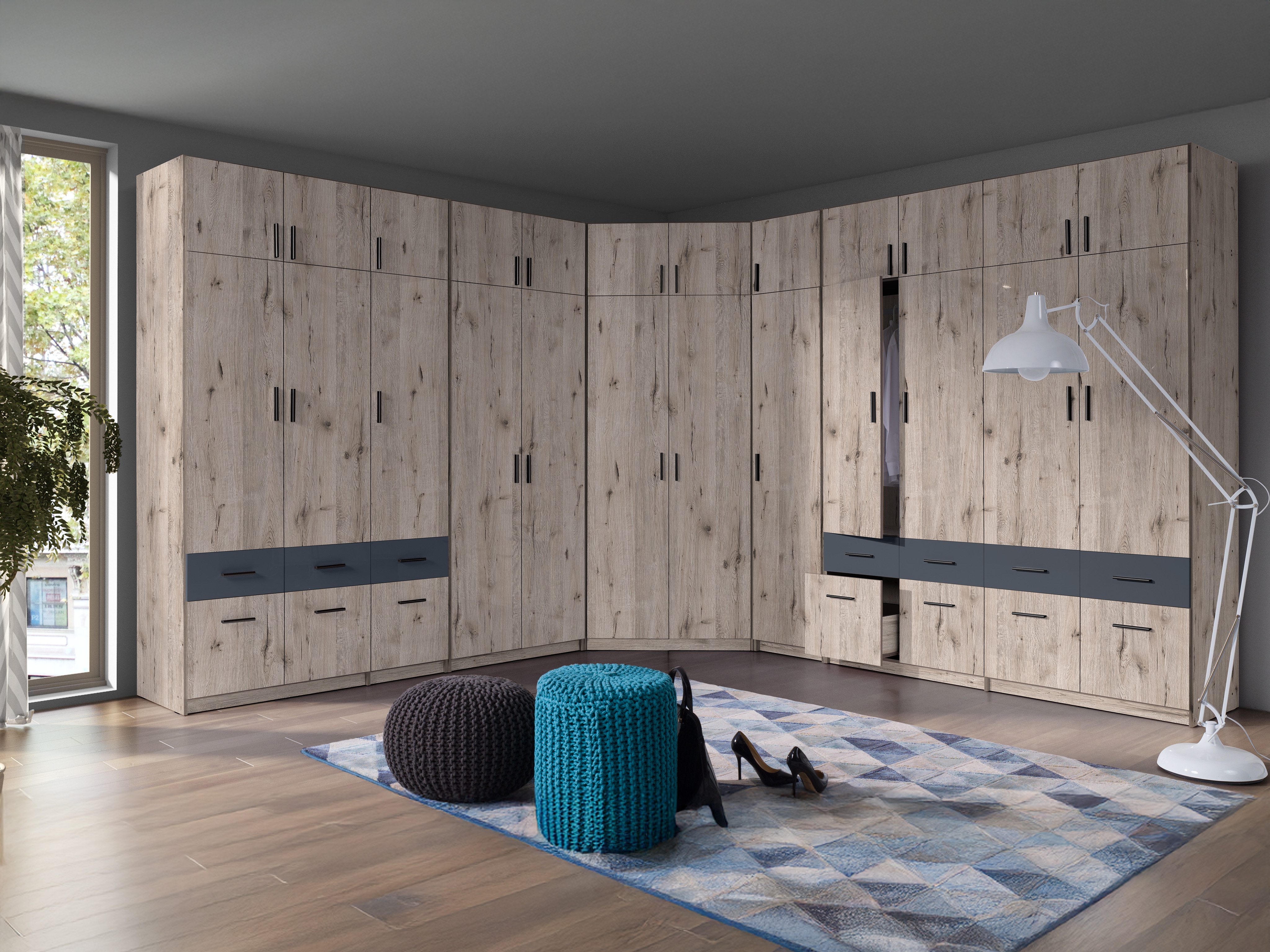 Gardróbszekrény Fioliva 102 (Wellingtoni tölgy)