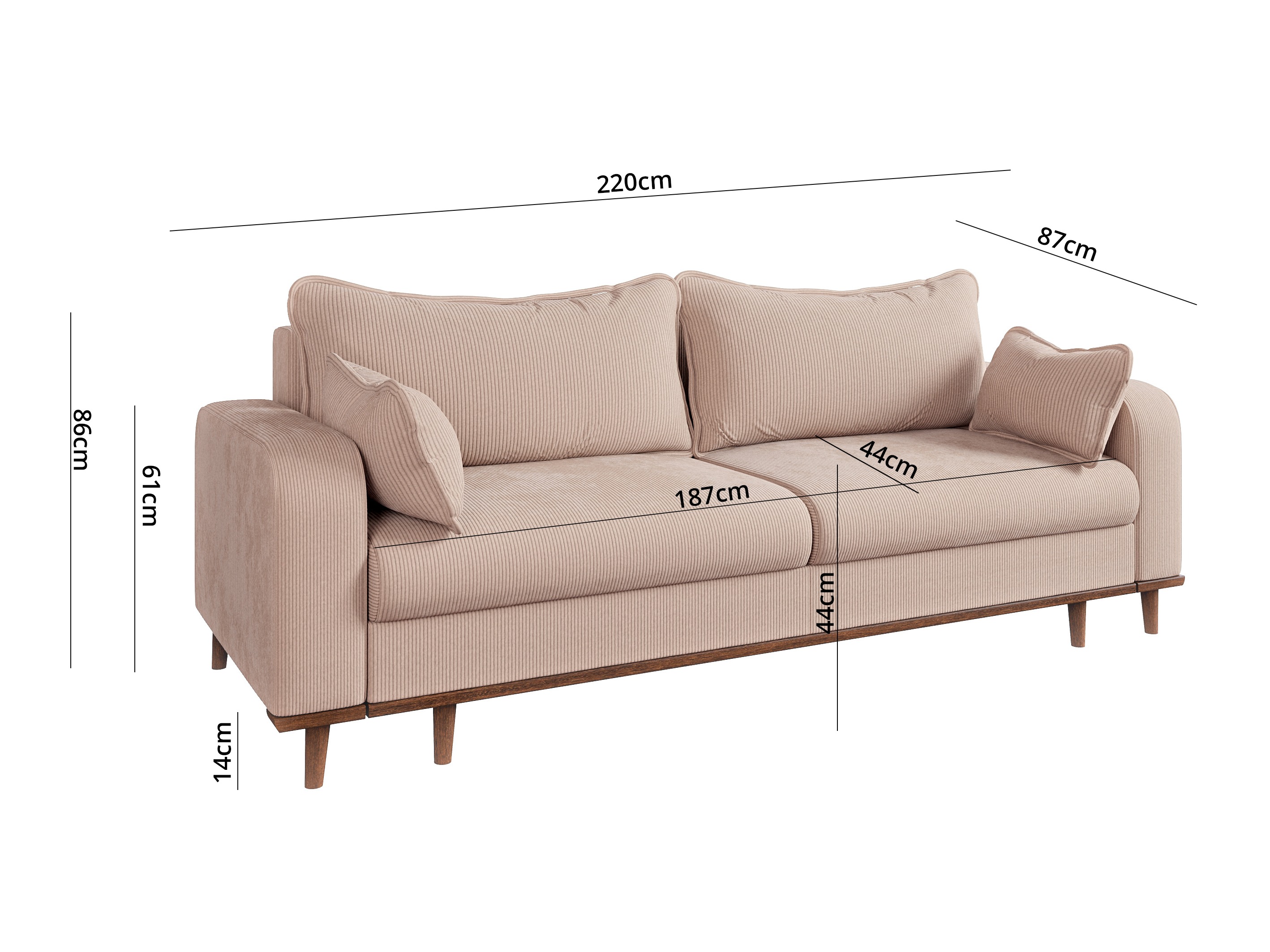 Kanapéágy Rocklin 130 (Fjord 23)