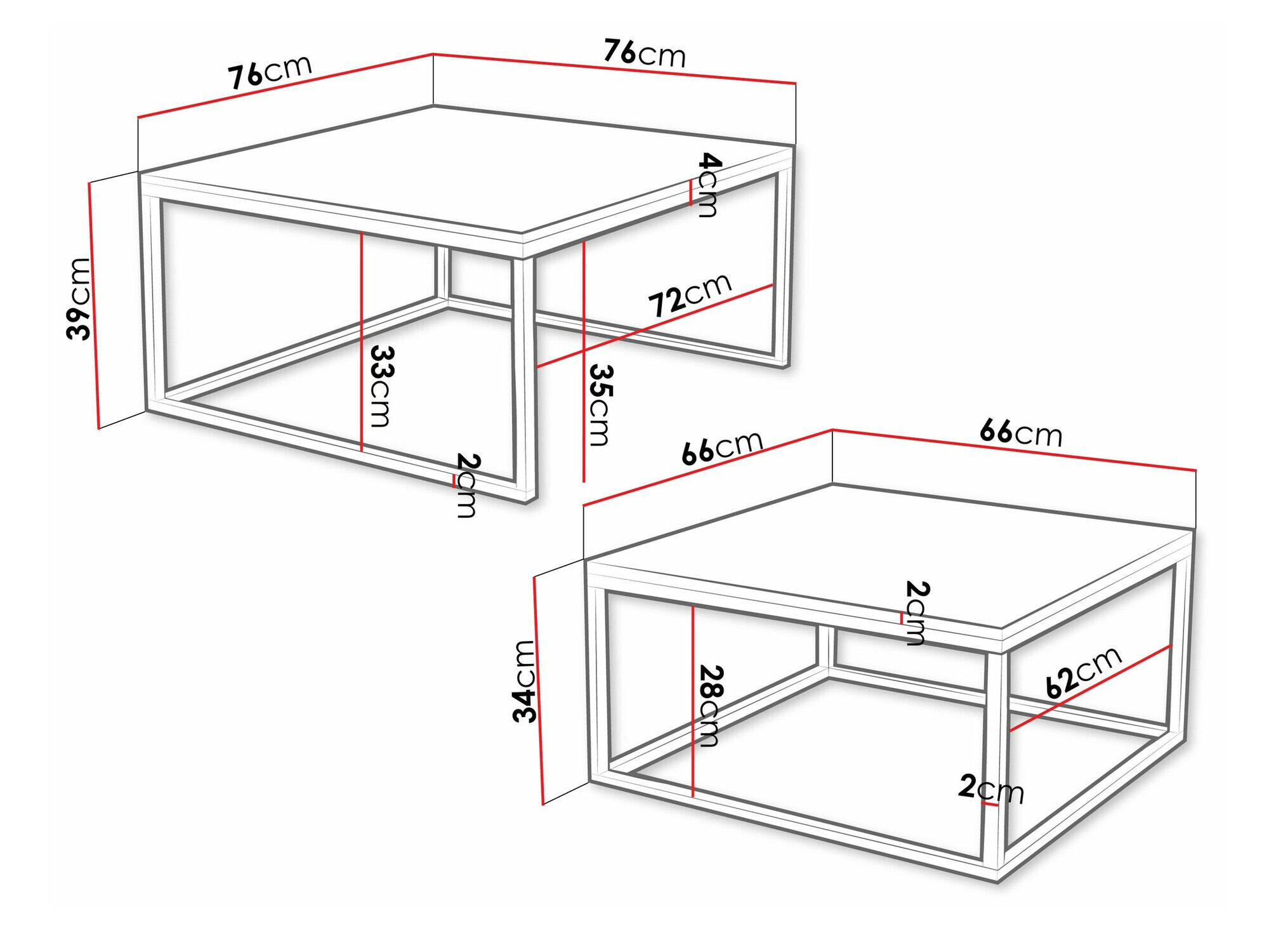 Dohányzóasztal szett SH10740