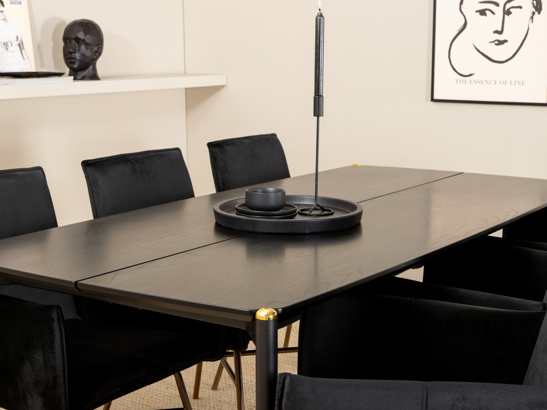 Étkezőgarnitúra Dallas 5034 (Fekete + Réz)