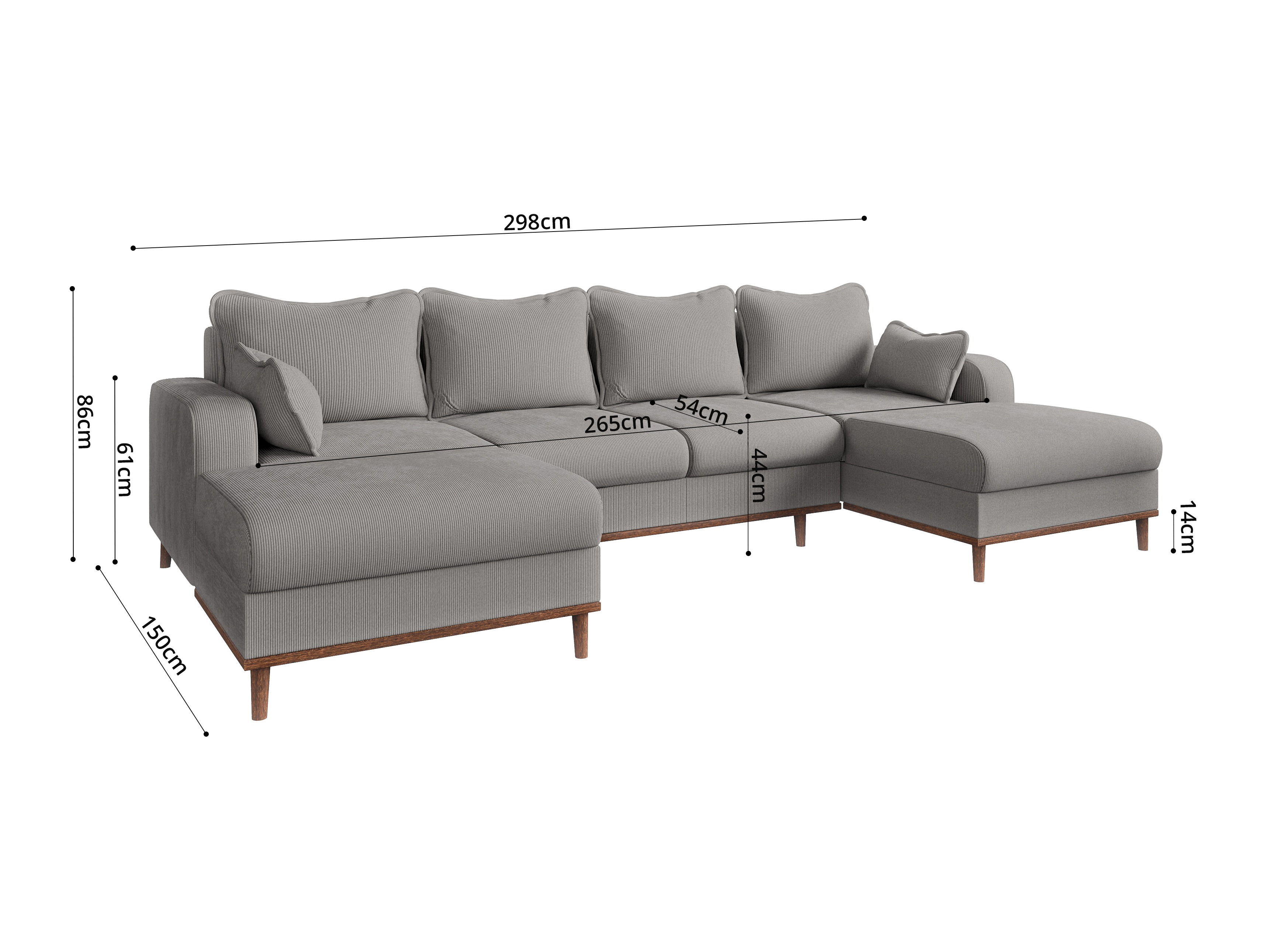 Sarokkanapé Rocklin 131 (Fjord 08)