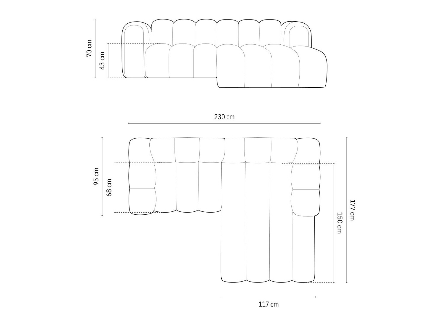 Moduláris sarokkanapé SH10759