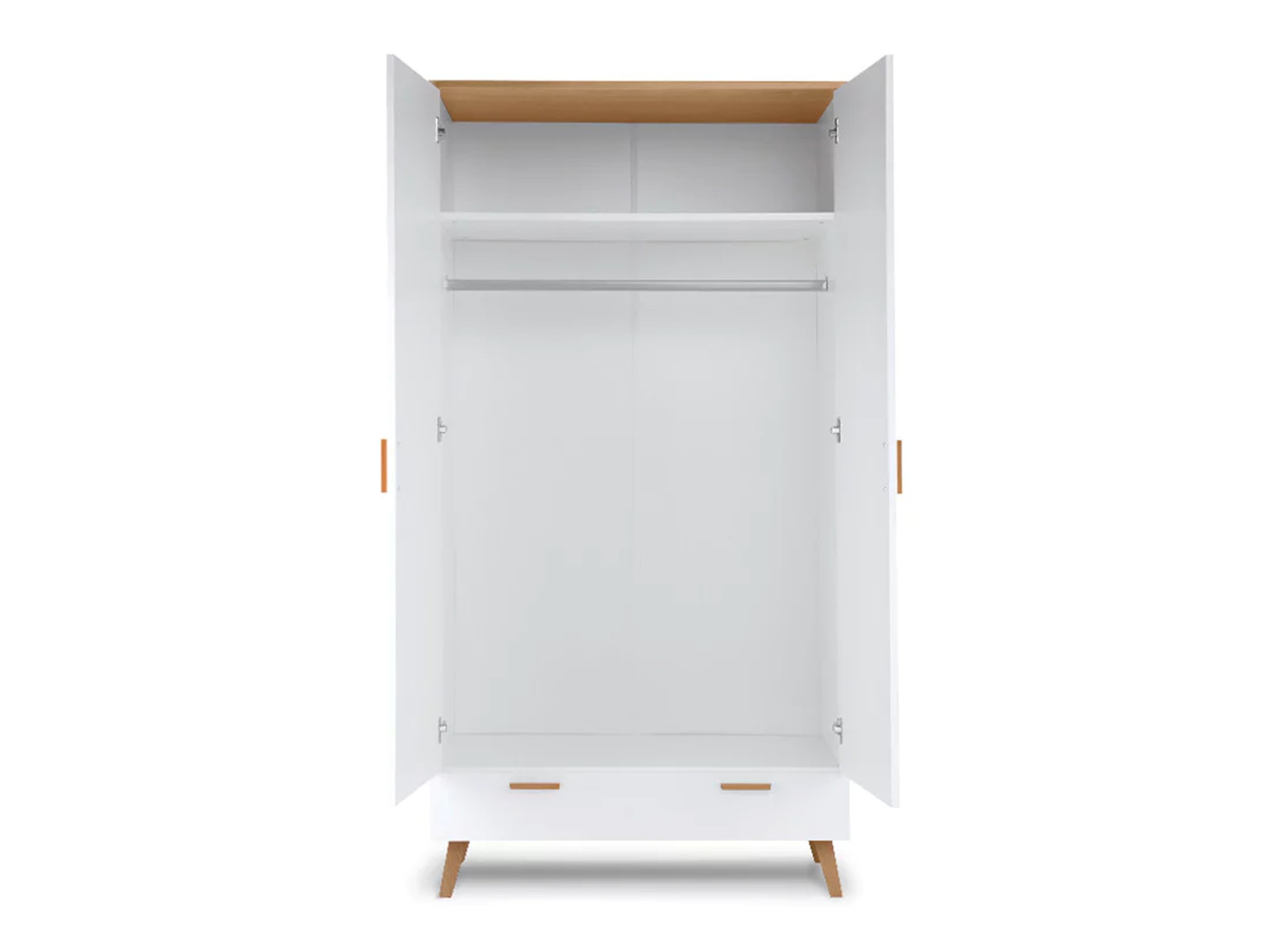 Gardróbszekrény Fivbeli 109 (Fehér + Tölgy)