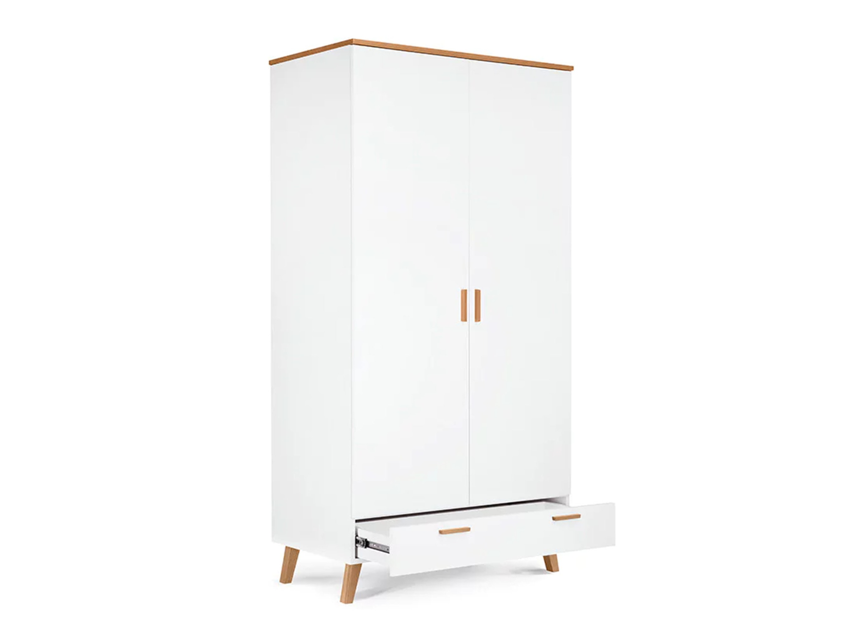 Gardróbszekrény Fivbeli 109 (Fehér + Tölgy)