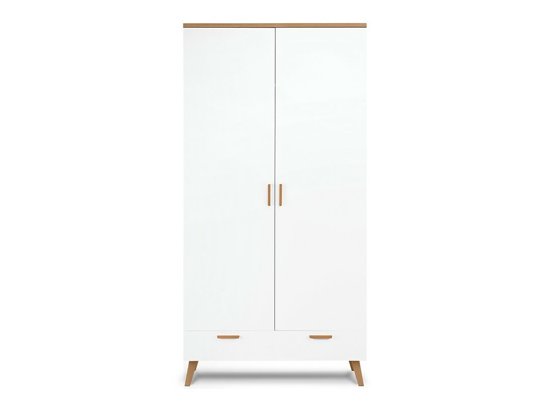 Gardróbszekrény Fivbeli 109 (Fehér + Tölgy)