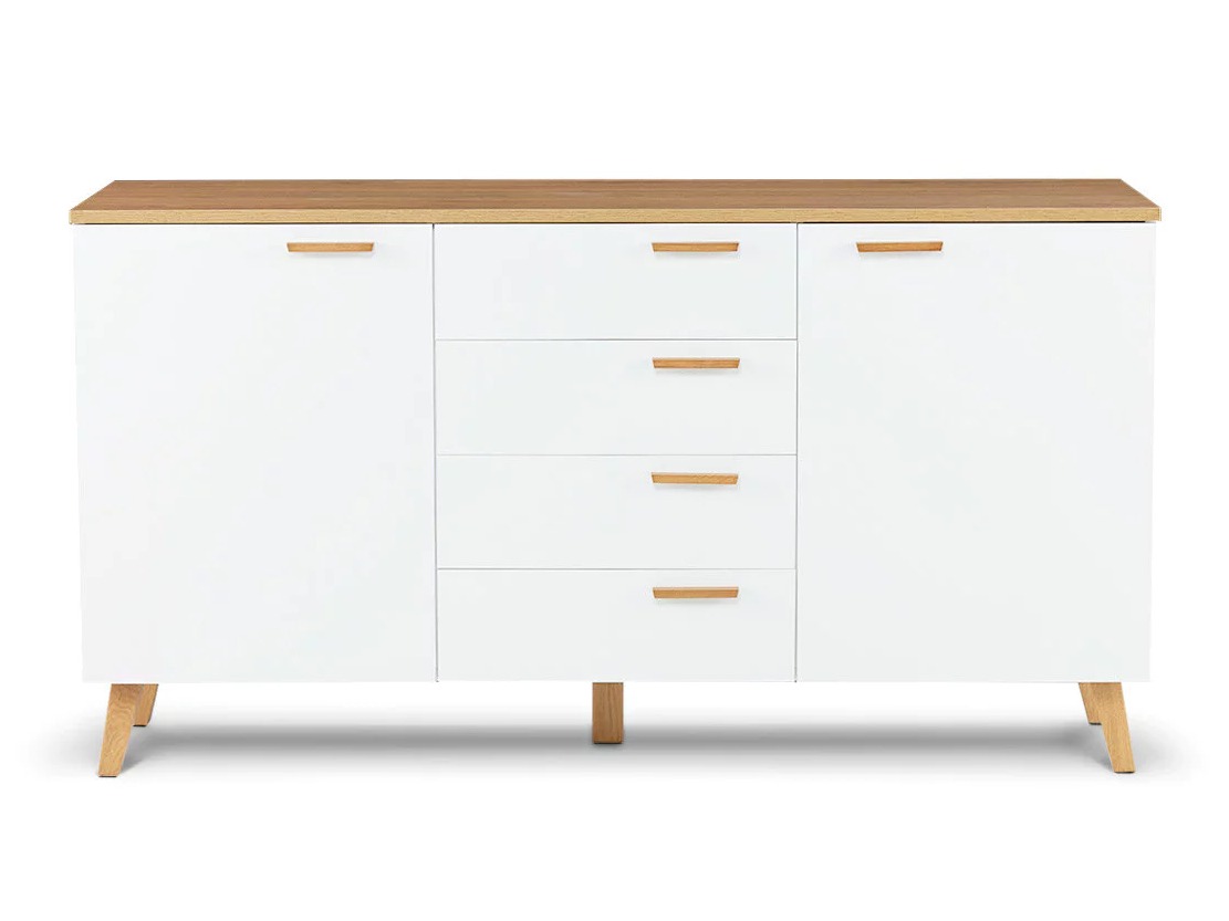 Komód Fivbeli 100 (Fehér + Tölgy)