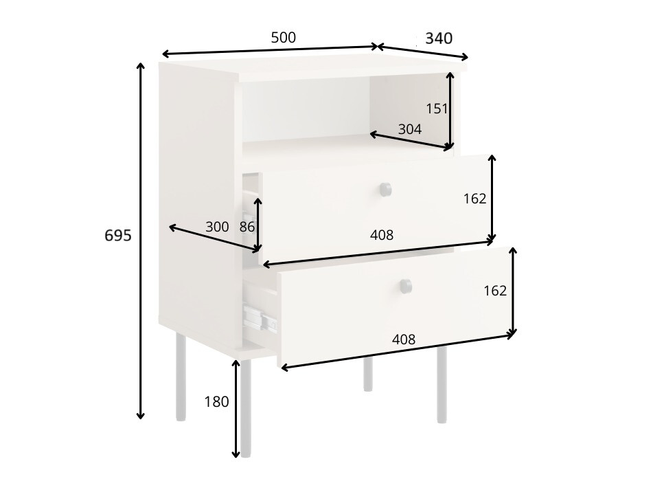 Éjjeliszekrény Baytown 185 (Bézs)