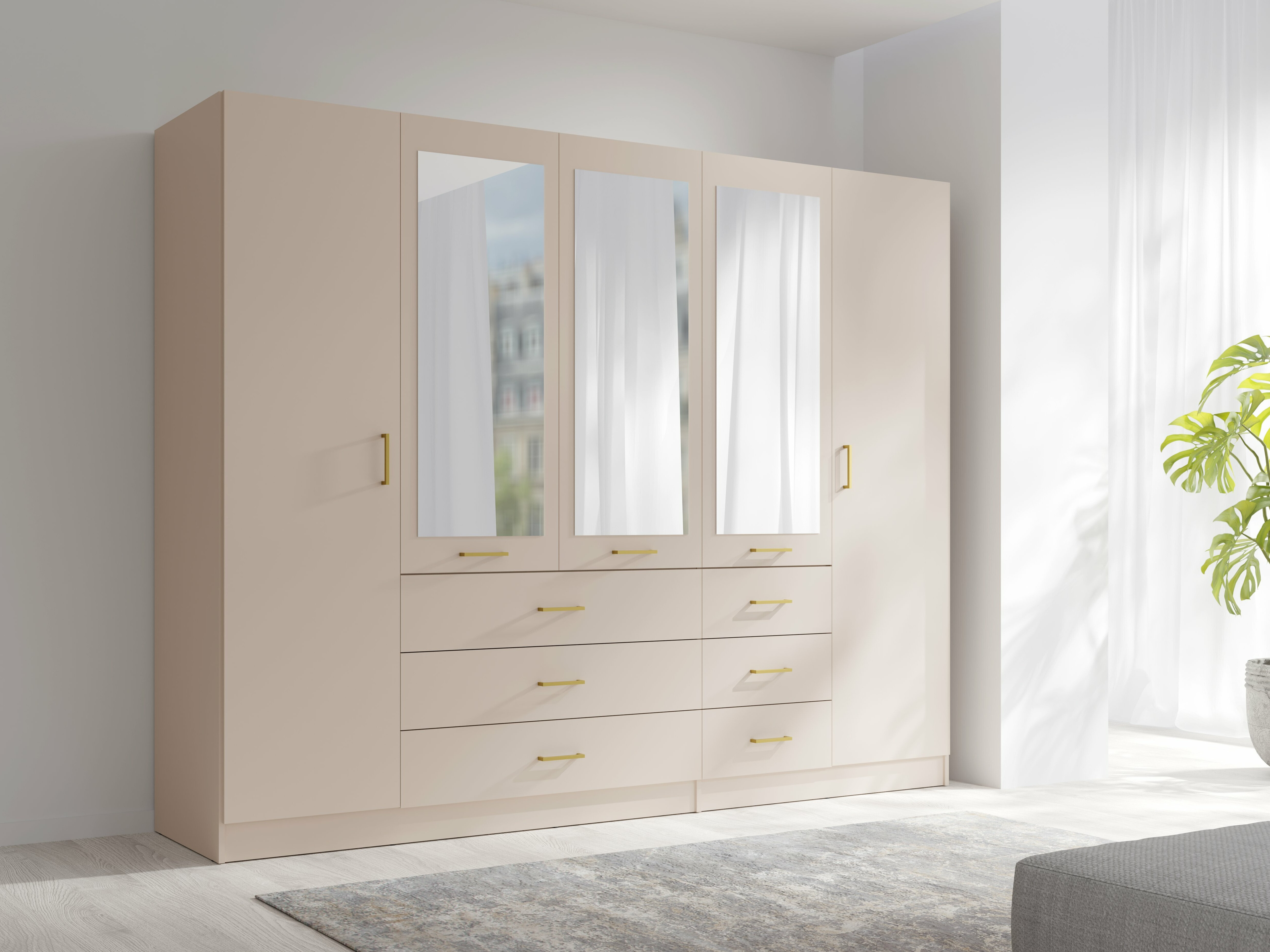 Gardróbszekrény Baytown 189 (Bézs)