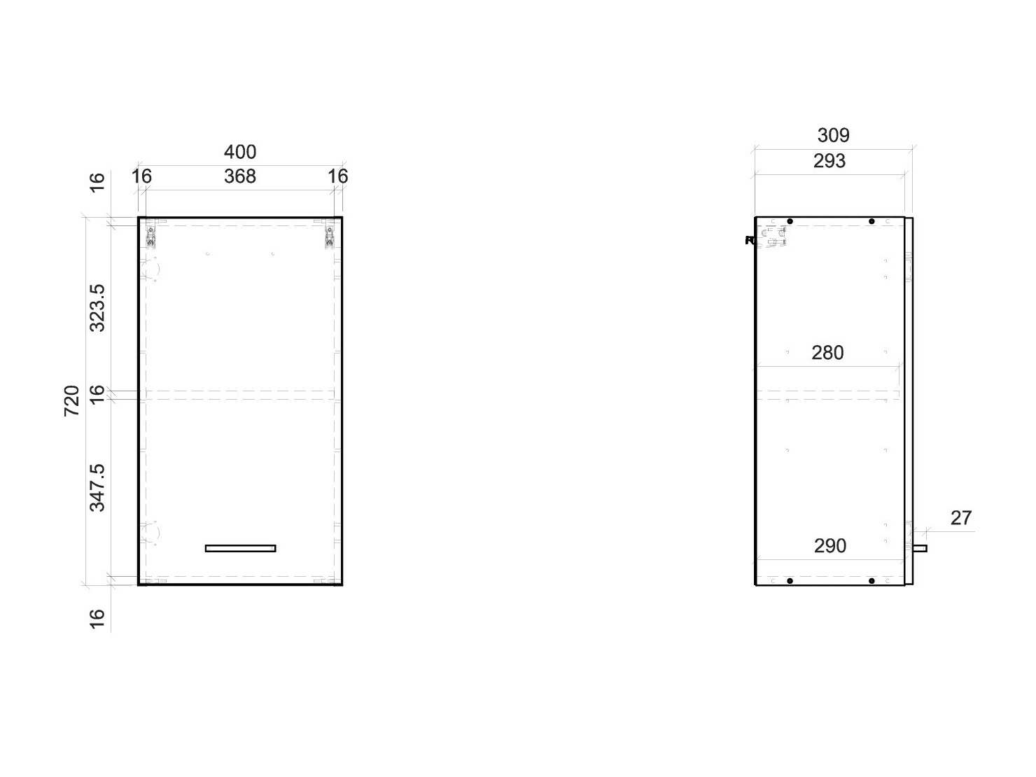 Moduláris fali szekrény Quti 114