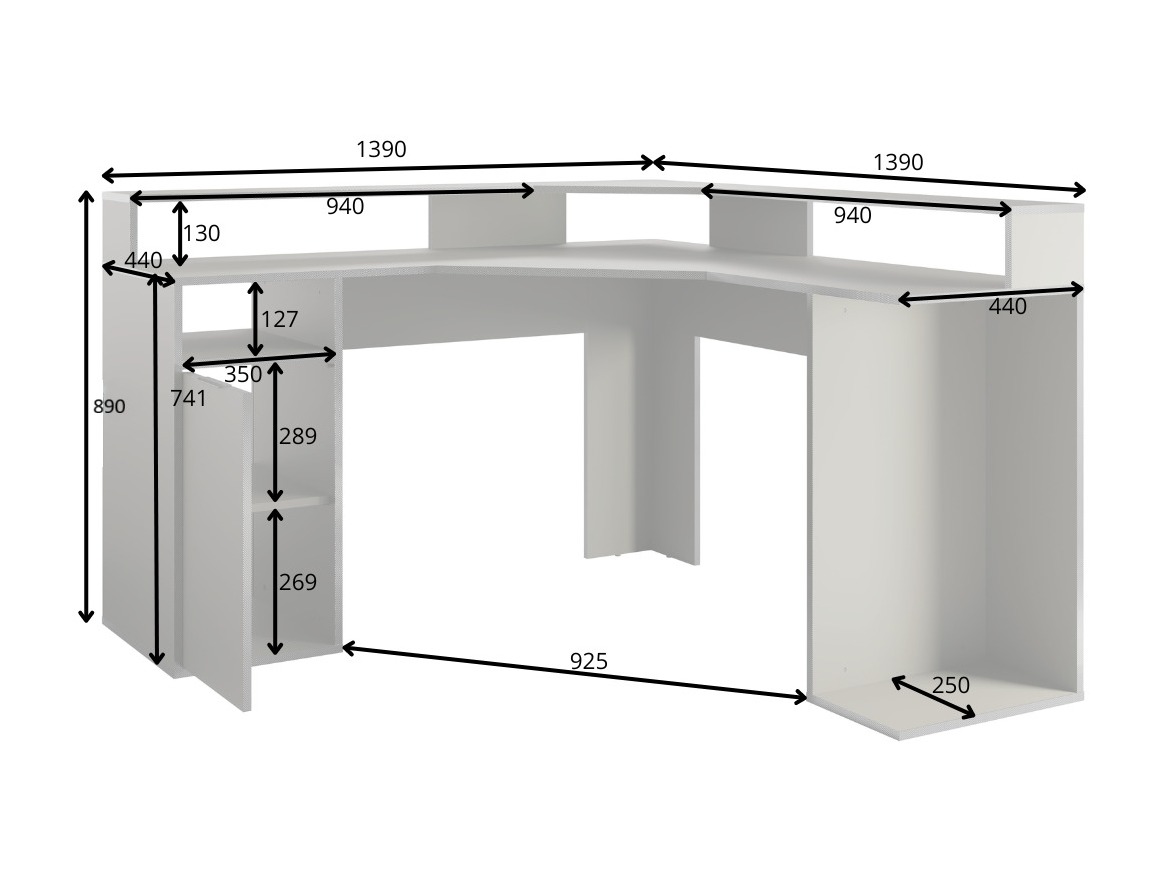 Sarok íróasztal Baytown 195