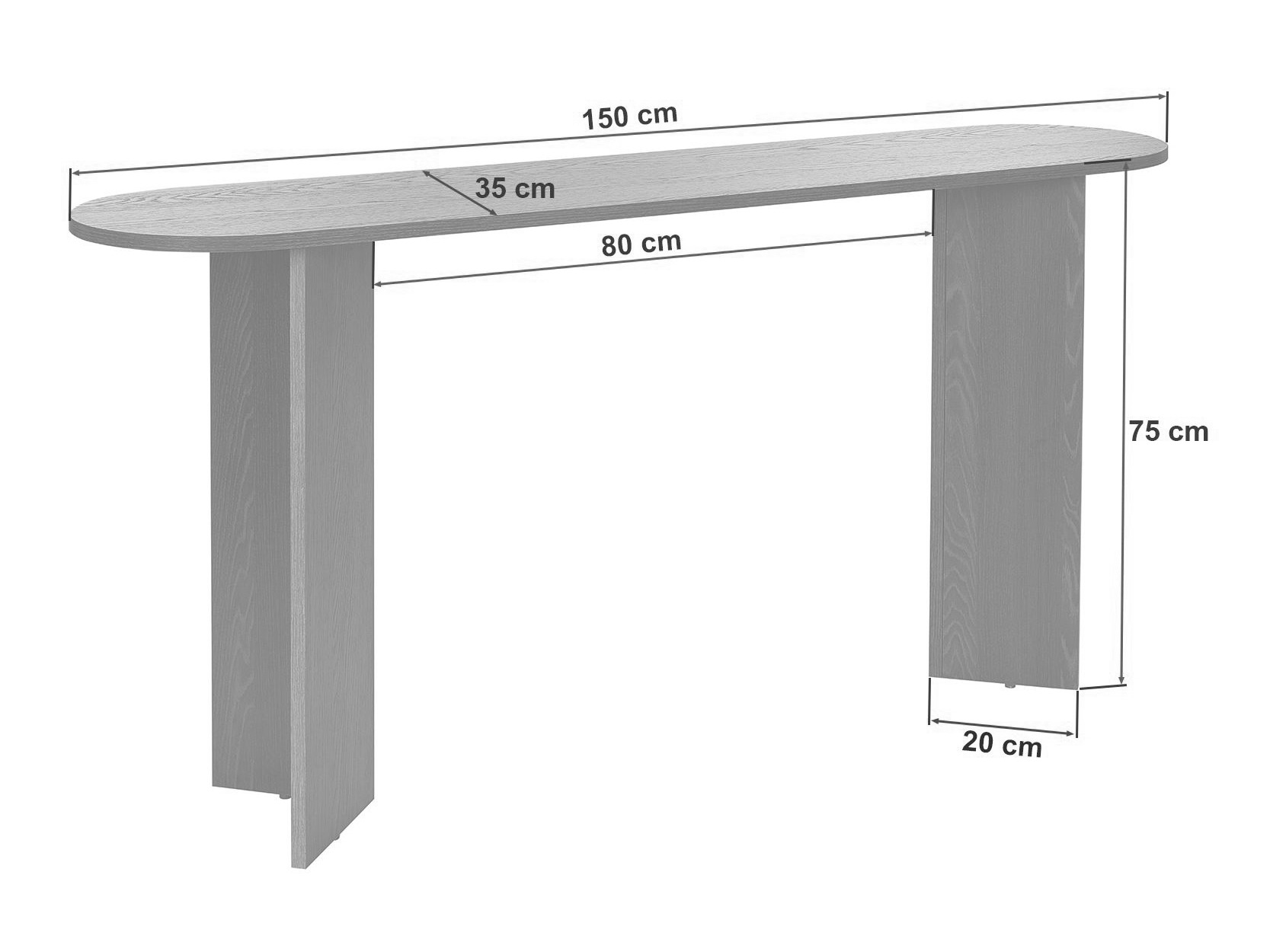 Konzolasztal Novato 133 (Könnyű travertin)