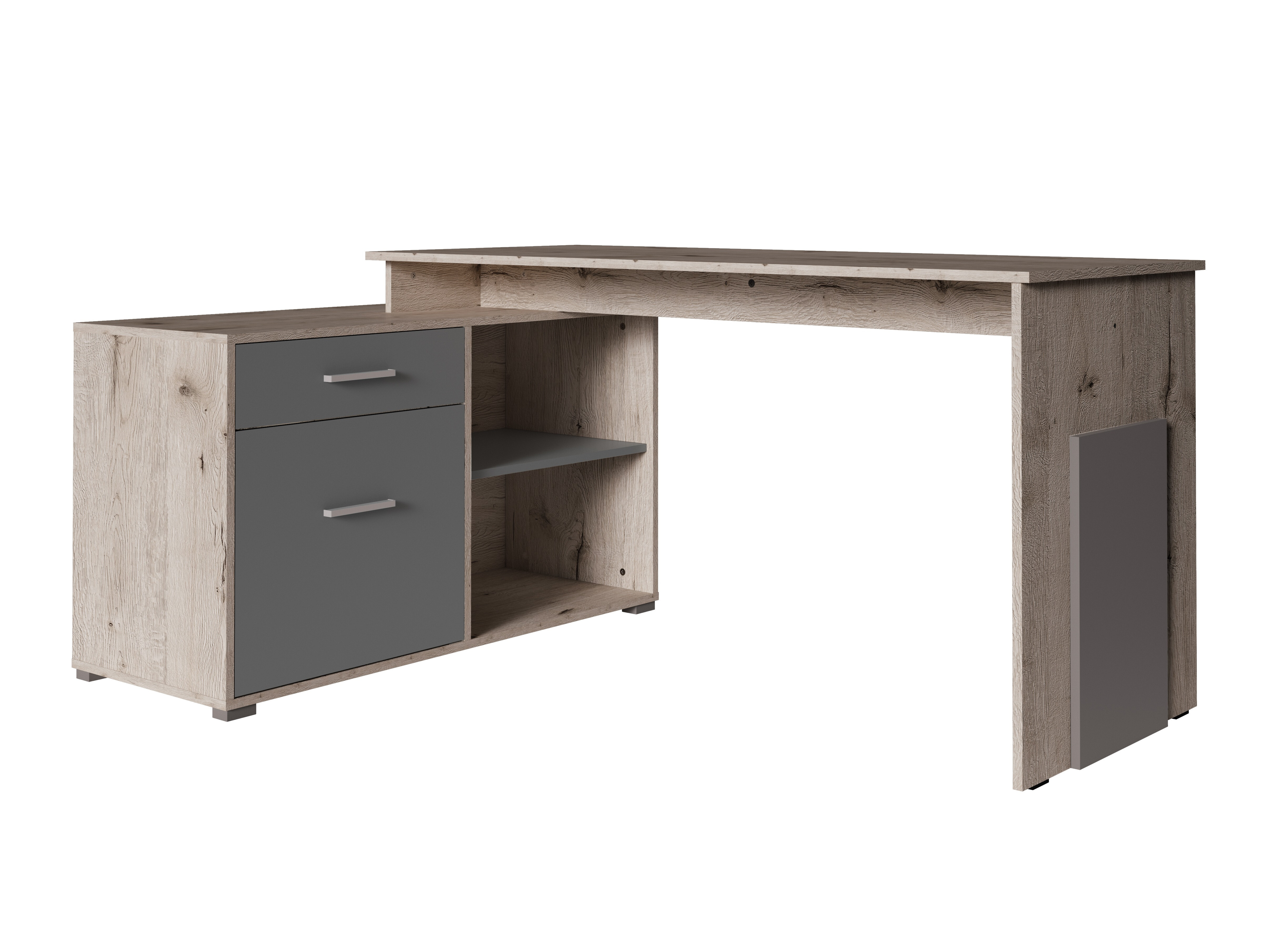 Sarok íróasztal Baytown 197 (Grafit + Wellingtoni tölgy)
